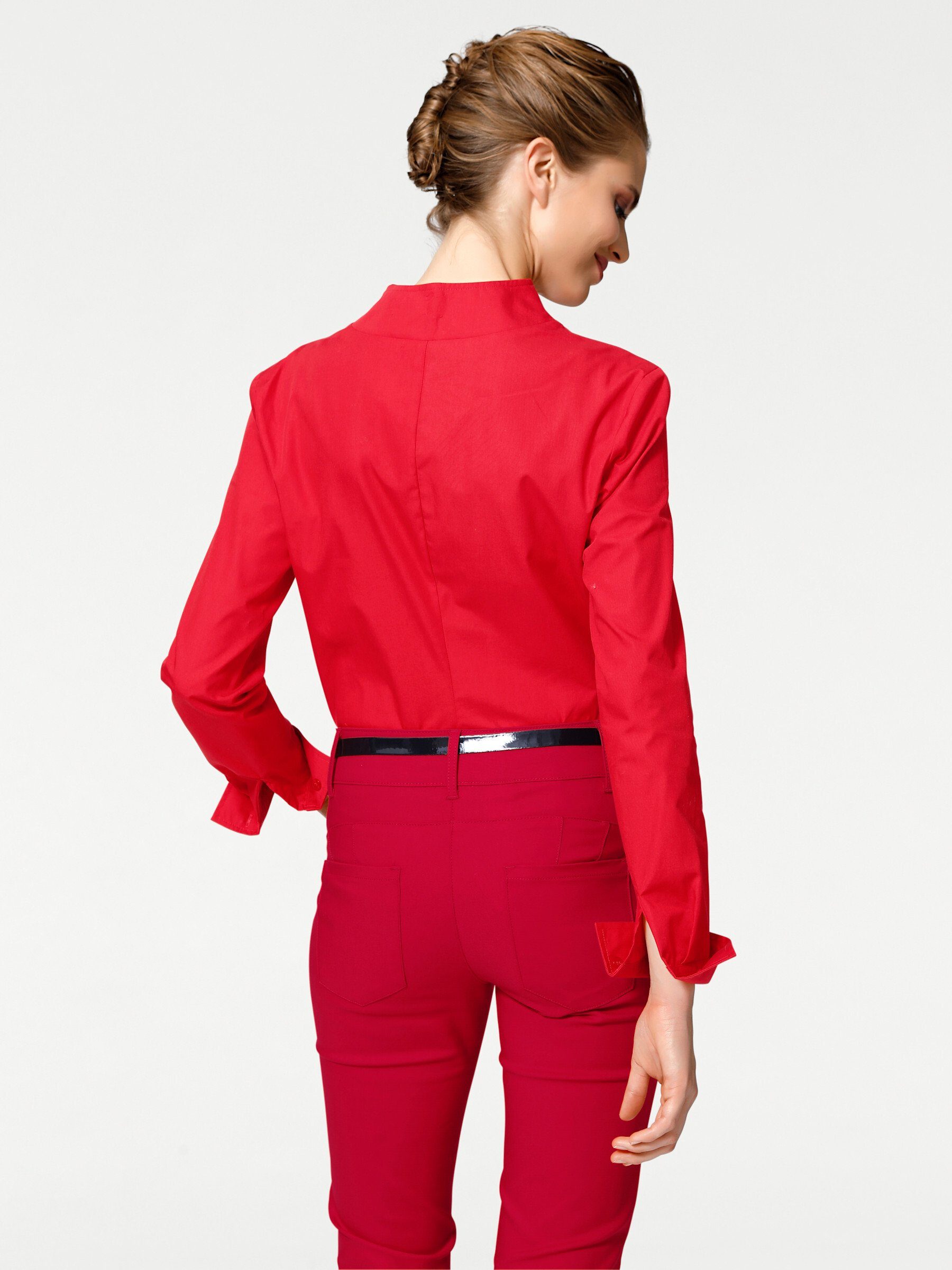 heine Klassische Bluse Stehkragen-Bluse Langarm