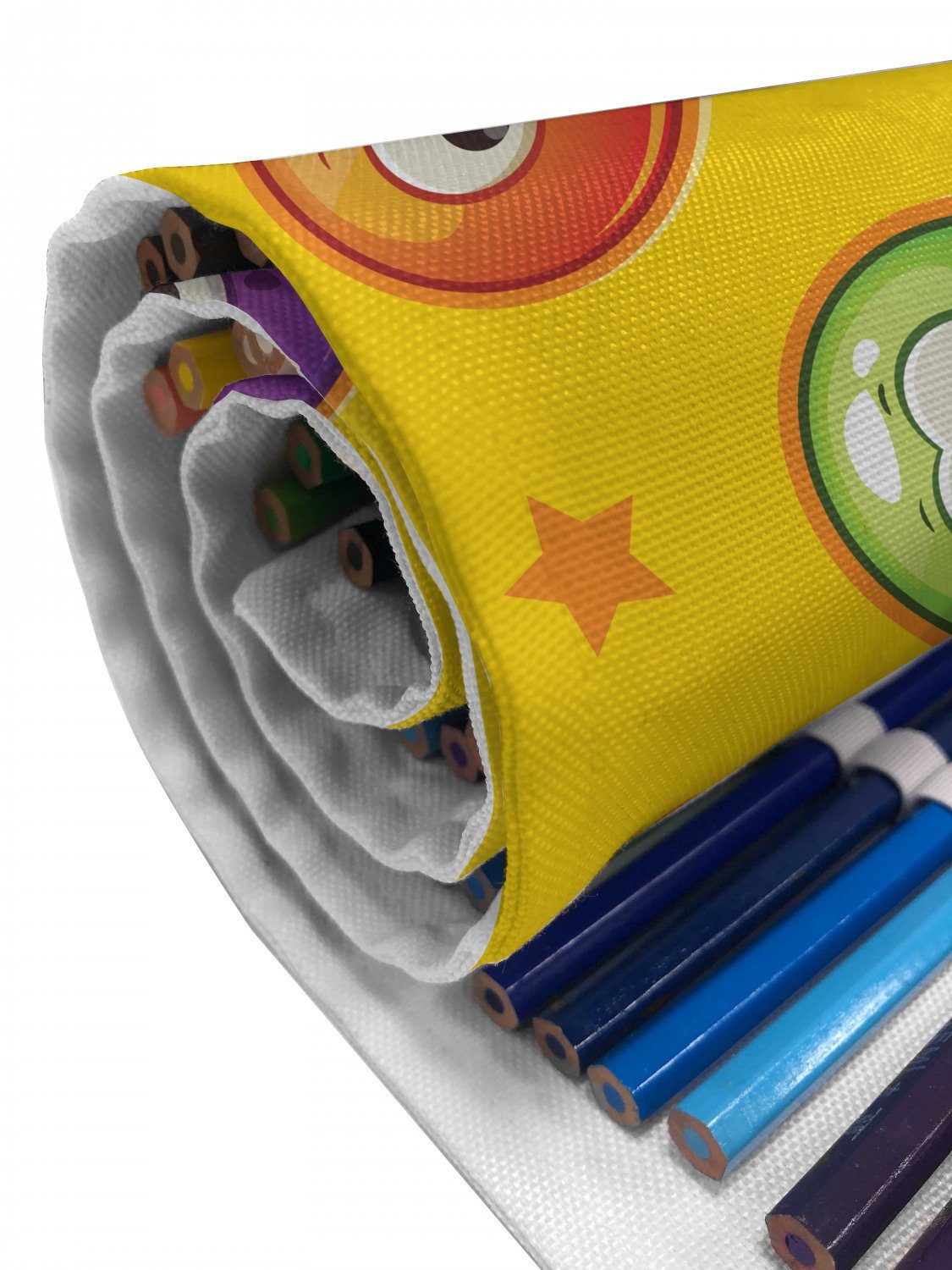 Spielzeug Federmäppchen Abakuhaus Federmäppchen langlebig und tragbar Segeltuch Stiftablage Organizer, emoji Grumpy Sad Mood Ges