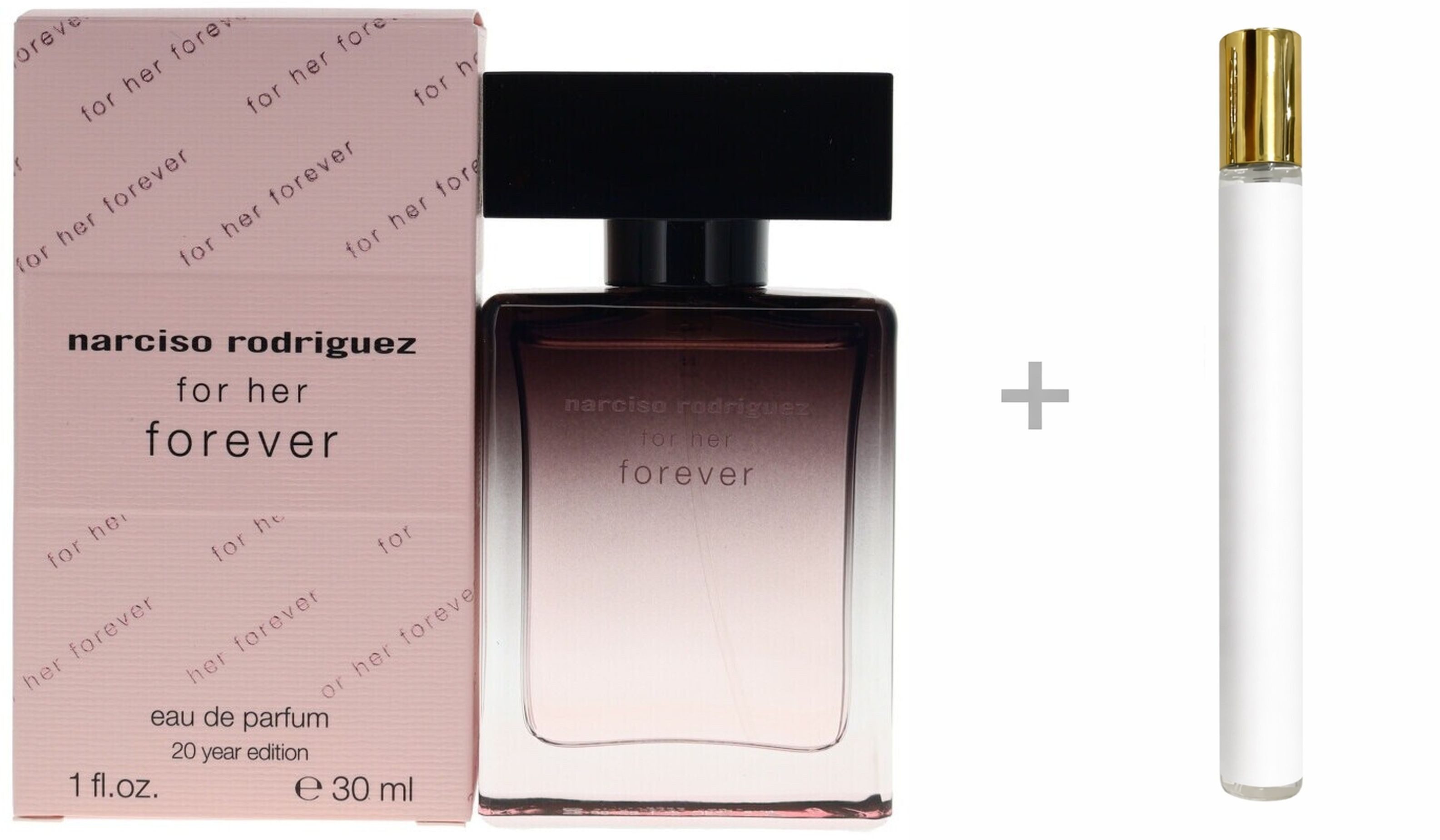 Narcisco Rodriguez Duft-Set For Her Forever Eau de Parfum (EDP) Damen Spray, Blumiger-moschus Duft mit Orangenblüte und Jasmin - mit Reiseparfum