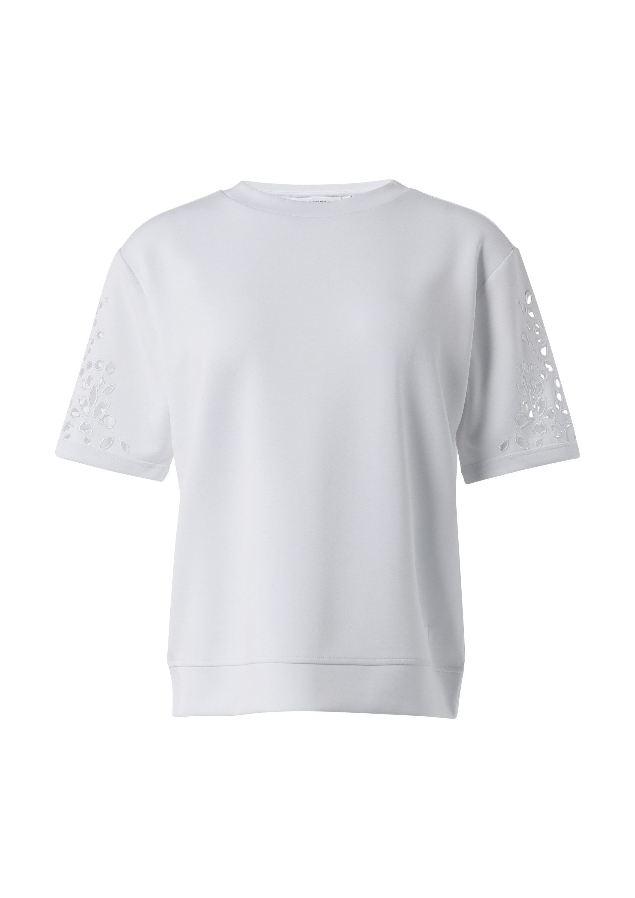 comma Sweatshirt Sweatshirt Scuba-Sweatshirt mit kurzen Ärmeln günstig online kaufen