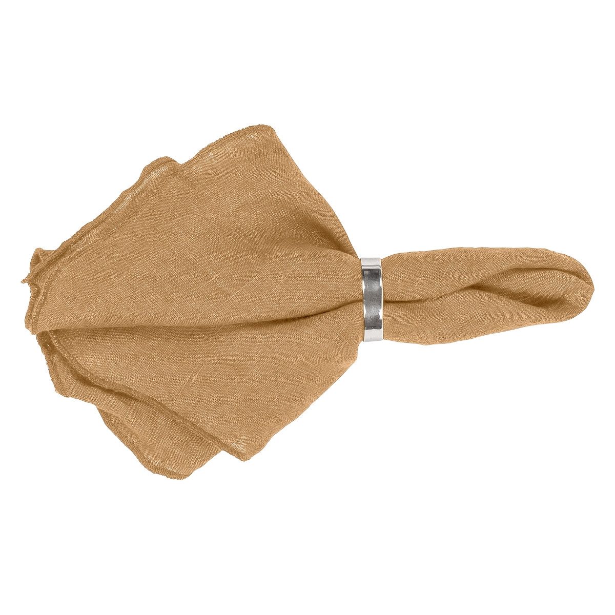 Broste Copenhagen Stoffserviette Gracie Serviette Leinen Indian Tan 45 x 45 cm, Gracie Serviette