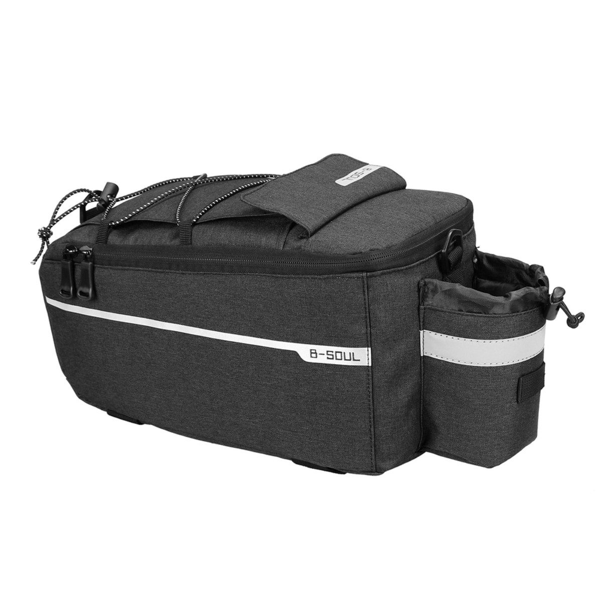 Hurtel Fahrradtasche WYA26Y0S (Fahrradtasche mit Schultergurt), 9L, Thermofach, Schultergurt, Flaschenhalter und Reflektoren