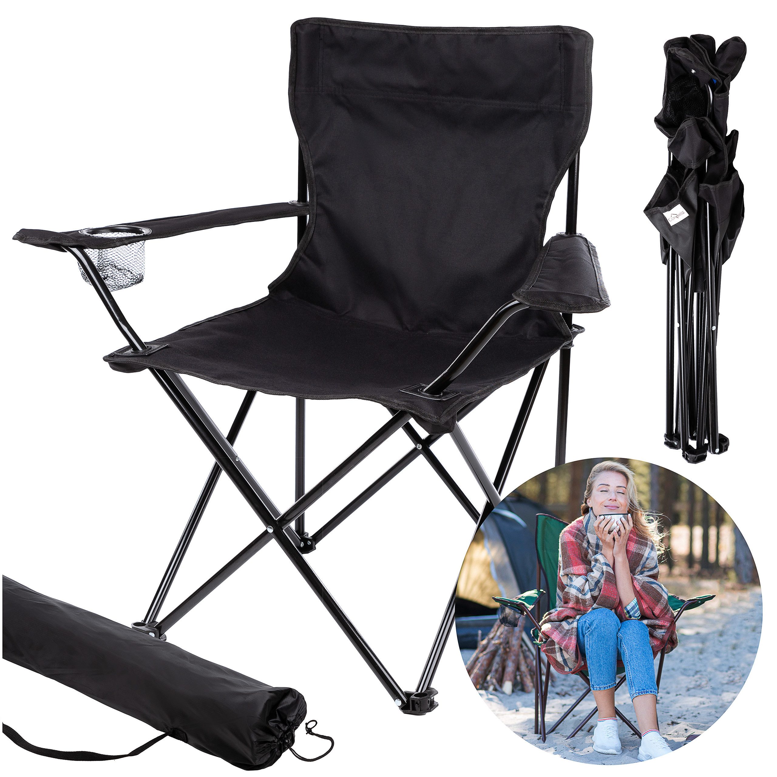 Campela Klappstuhl Klappbarer Anglerstuhl Touristenstuhl Campingstuhl günstig online kaufen