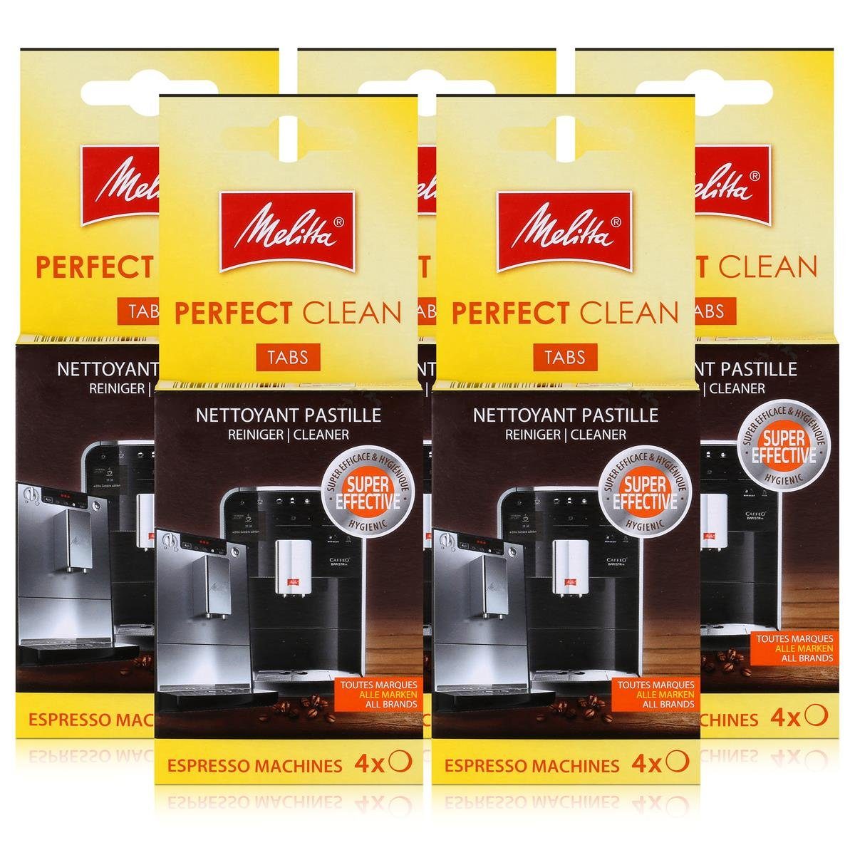 Melitta Perfect Clean Espresso Machines ReinigungsTabs 4x1,8g (5er Pac Reinigungstabletten