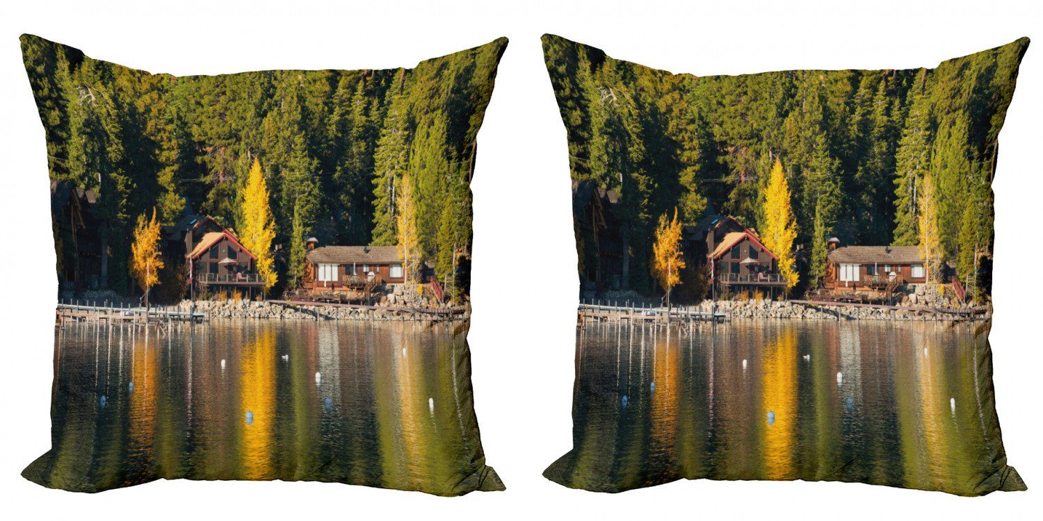 Kissenbezüge Modern Accent Doppelseitiger Digitaldruck, Abakuhaus (2 Stück), Lake Tahoe Carnelian Bay Foto