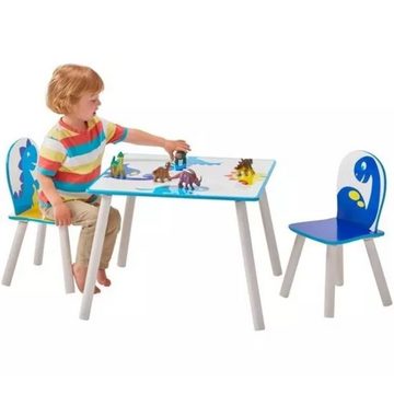 WORLDS APART Kindertisch 3-tlg. Tisch und Stühle Set Dinosaurier