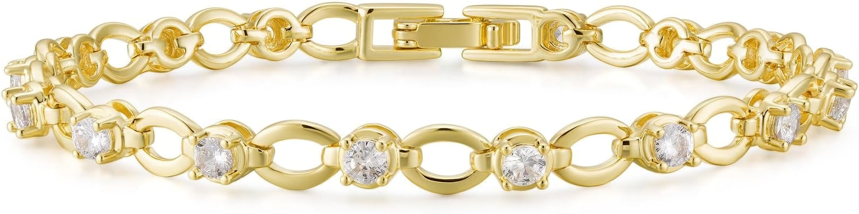 Jumpeak Goldarmband Damenarmband 585 aus reinem Gold, Damenarmband, Diamantarmband, labordiamant , D/E,VVS/VS, geschenk tochter