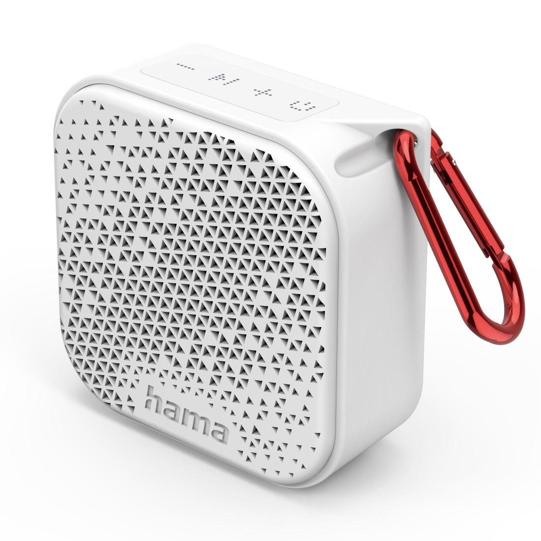 IPX7 Outdoor Hama Lautsprecher kabellos Bluetooth-Lautsprecher weiß (3,5 mit Akku Bluetooth wasserdicht W)