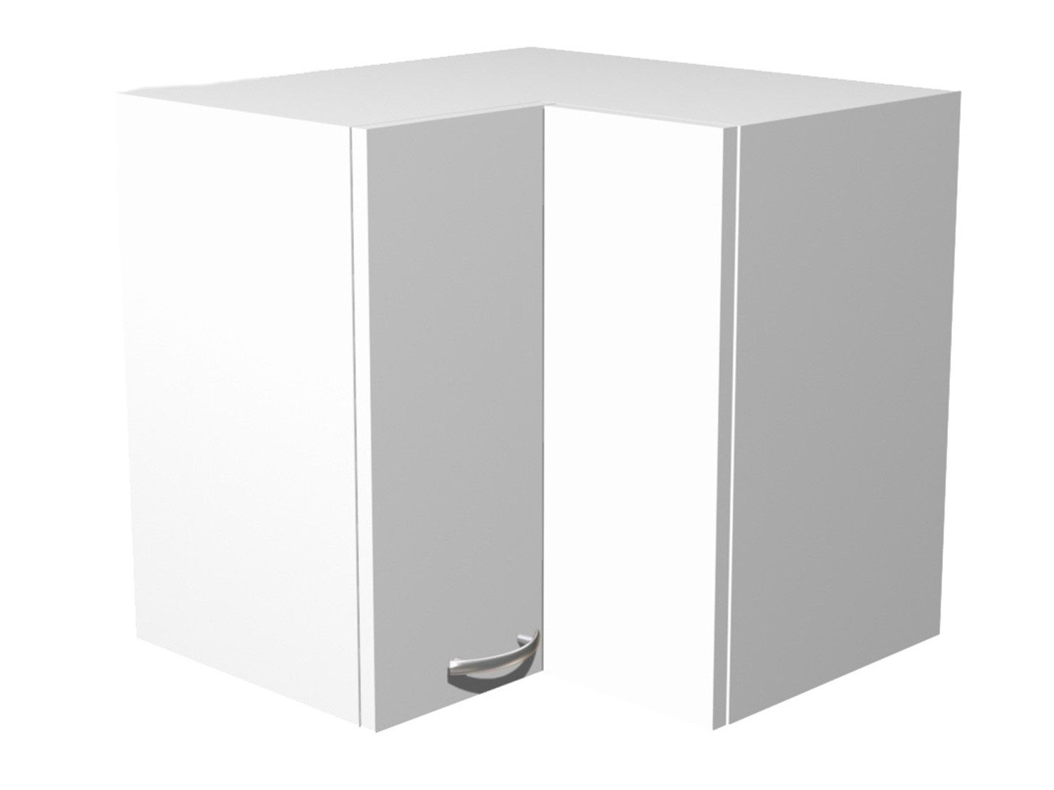 Flex-Well Eckhängeschrank Eckhängeschrank Küche - 60 x 60 cm breit - Weiß – Witus
