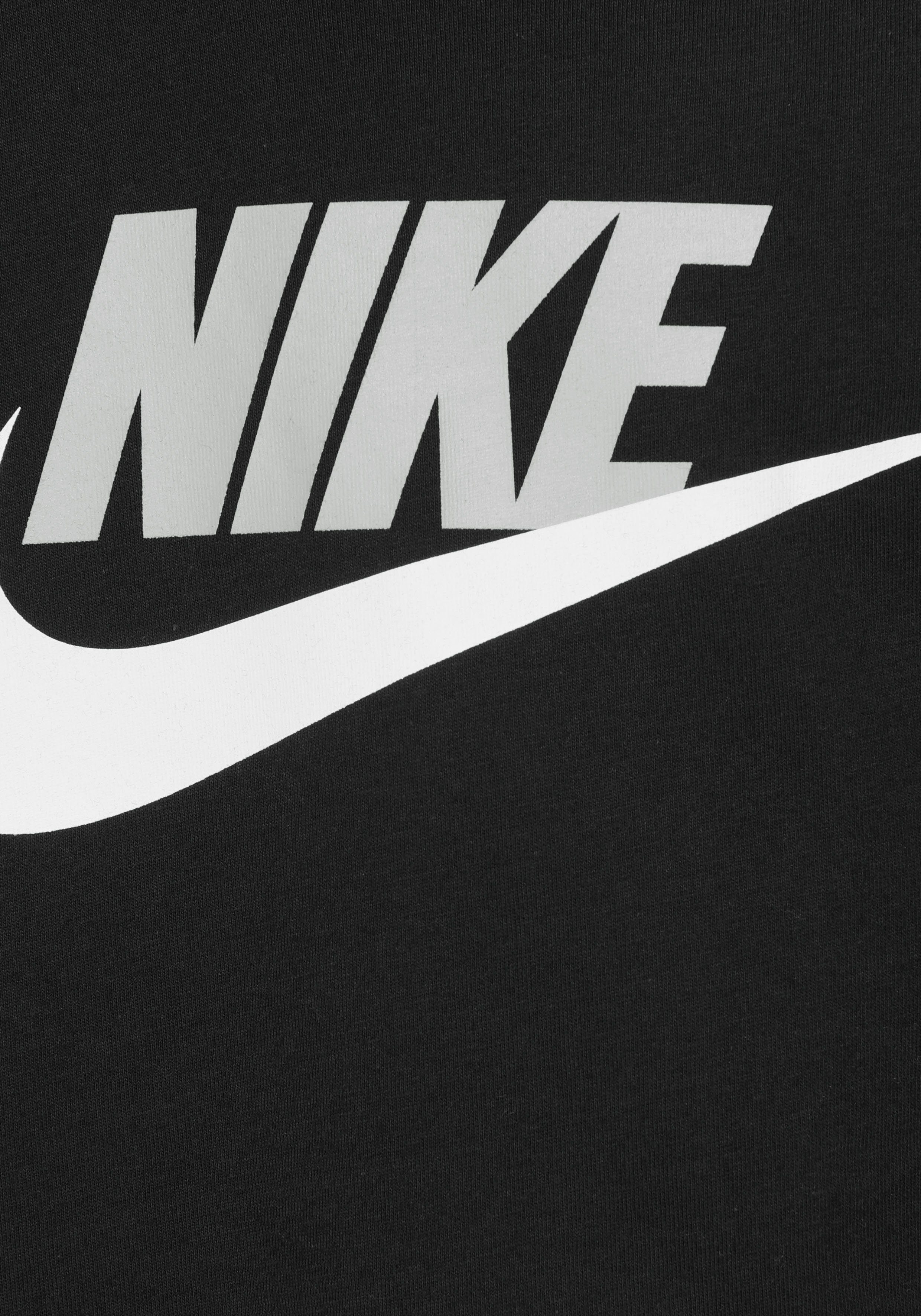 KIDS' Sportswear Nike T-Shirt T-SHIRT schwarz-grau-weiß COTTON BIG