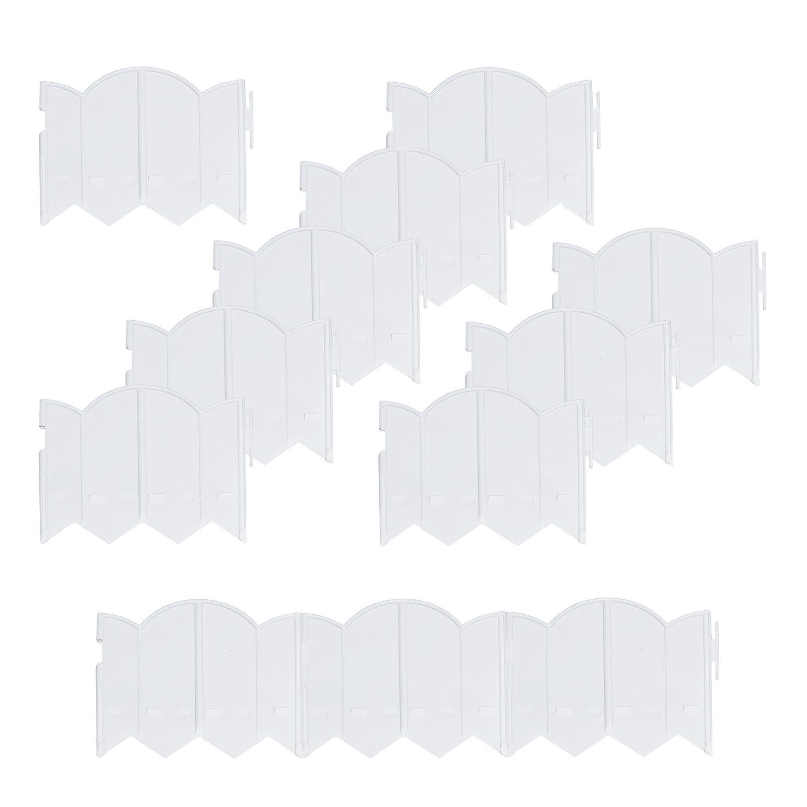 HTI-Living Beetumrandung Beetumrandung Nessa Solar Cloud 12-teilig Weiß, LxH: 21x17 cm, Set, Beetumrandung mit 12 Modulen inkl. Solarbeleuchtung, Beetbegrenzung Beeteinfassung Rasenkante