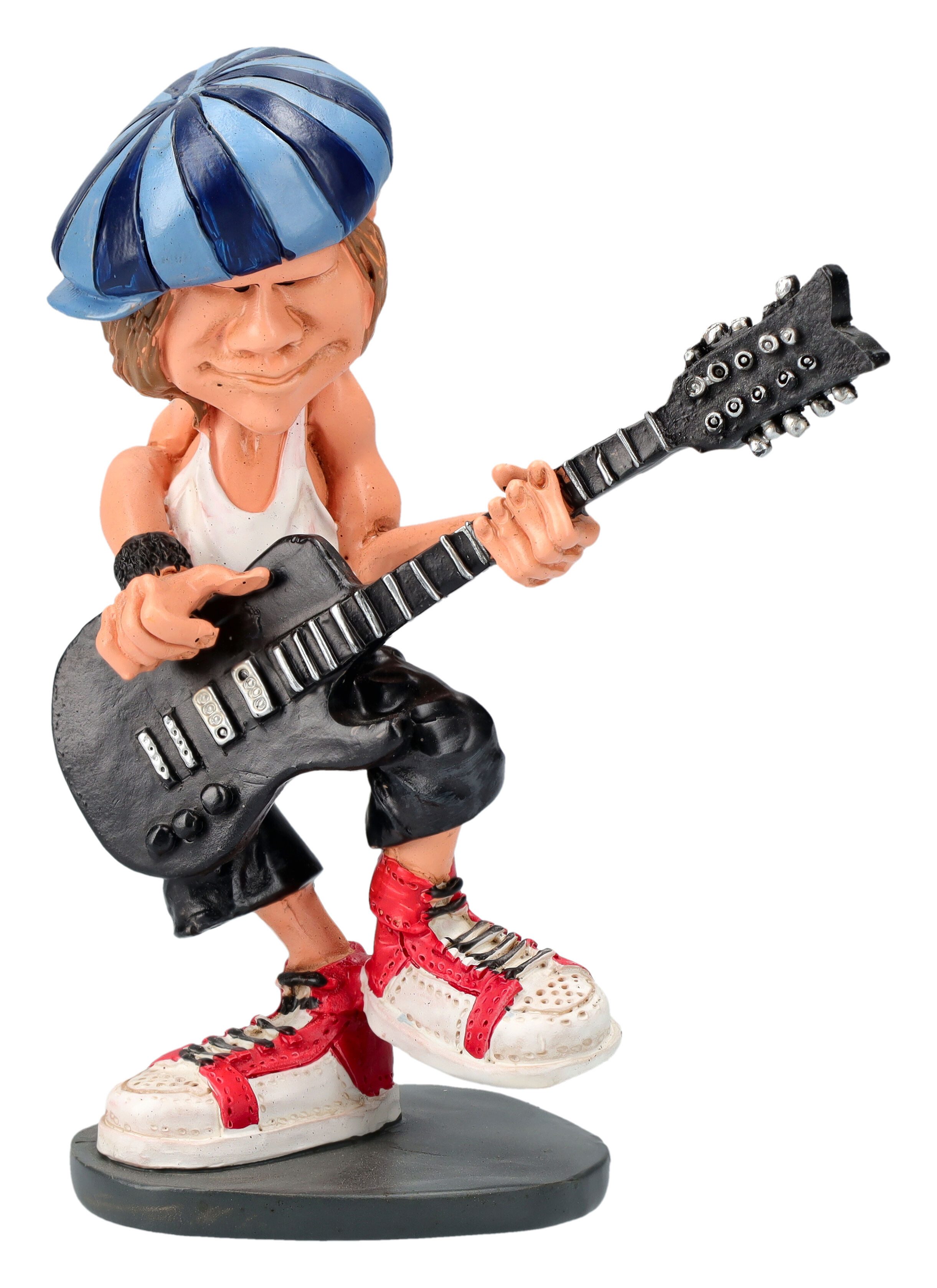 Dekofigur Lustige Rockstar Figur - Bassist Jeff - Rockmusiker Dekofigur Deko