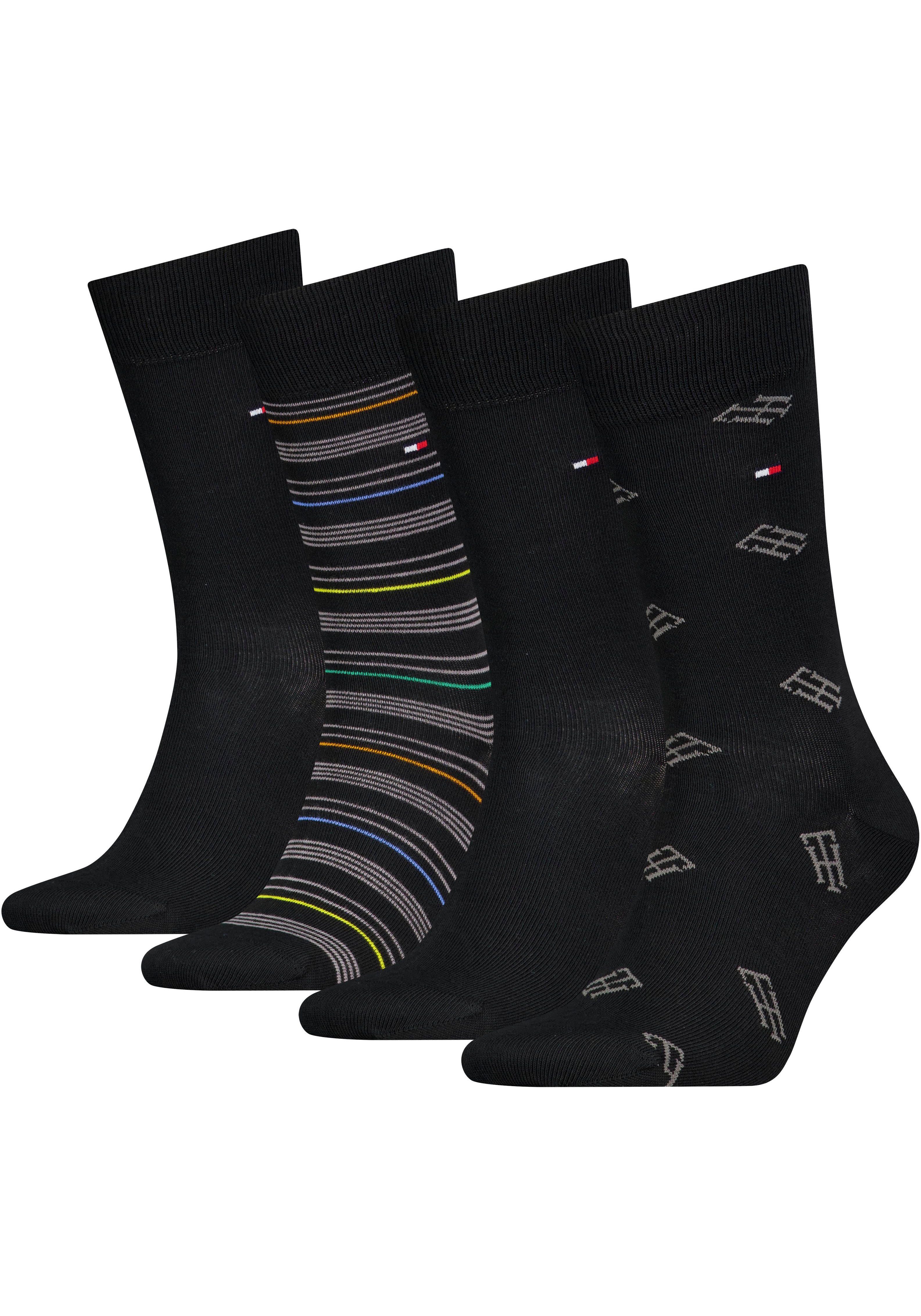 Tommy Hilfiger Socken (4-Paar) mit Monogram-Design black
