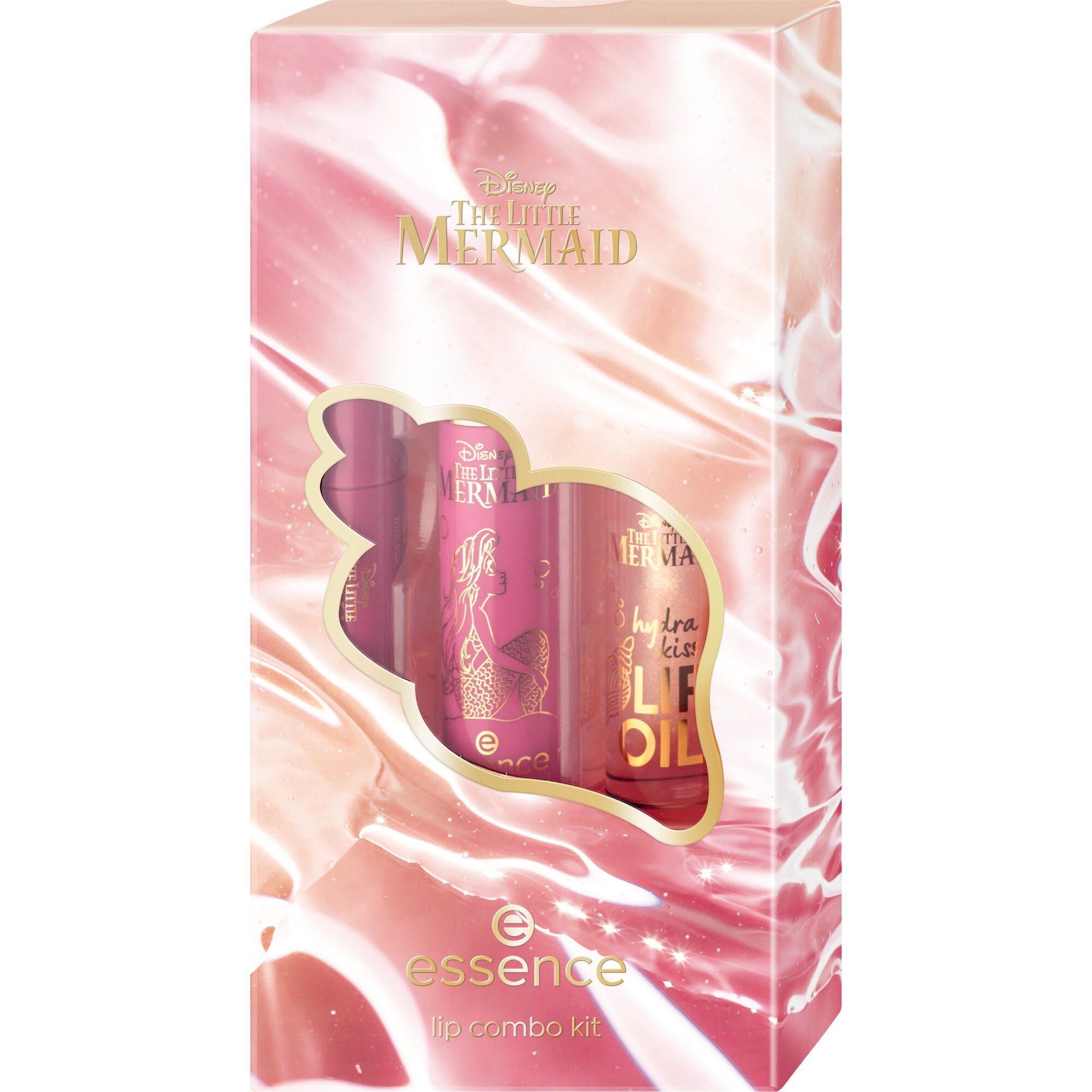 Essence Lipgloss Disney THE LITTLE MERMAID lip combo kit, 3-tlg.