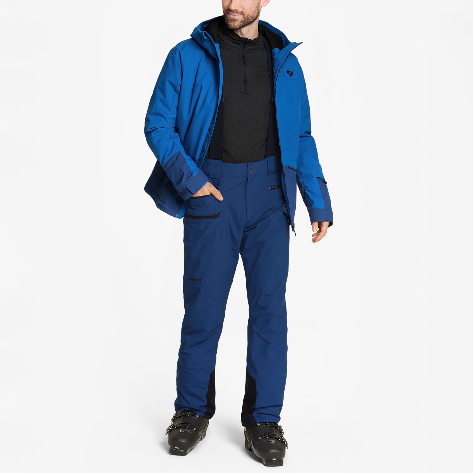 Ziener Skihose Skihose Tronador Man mit abnehmbaren Hosenträgern