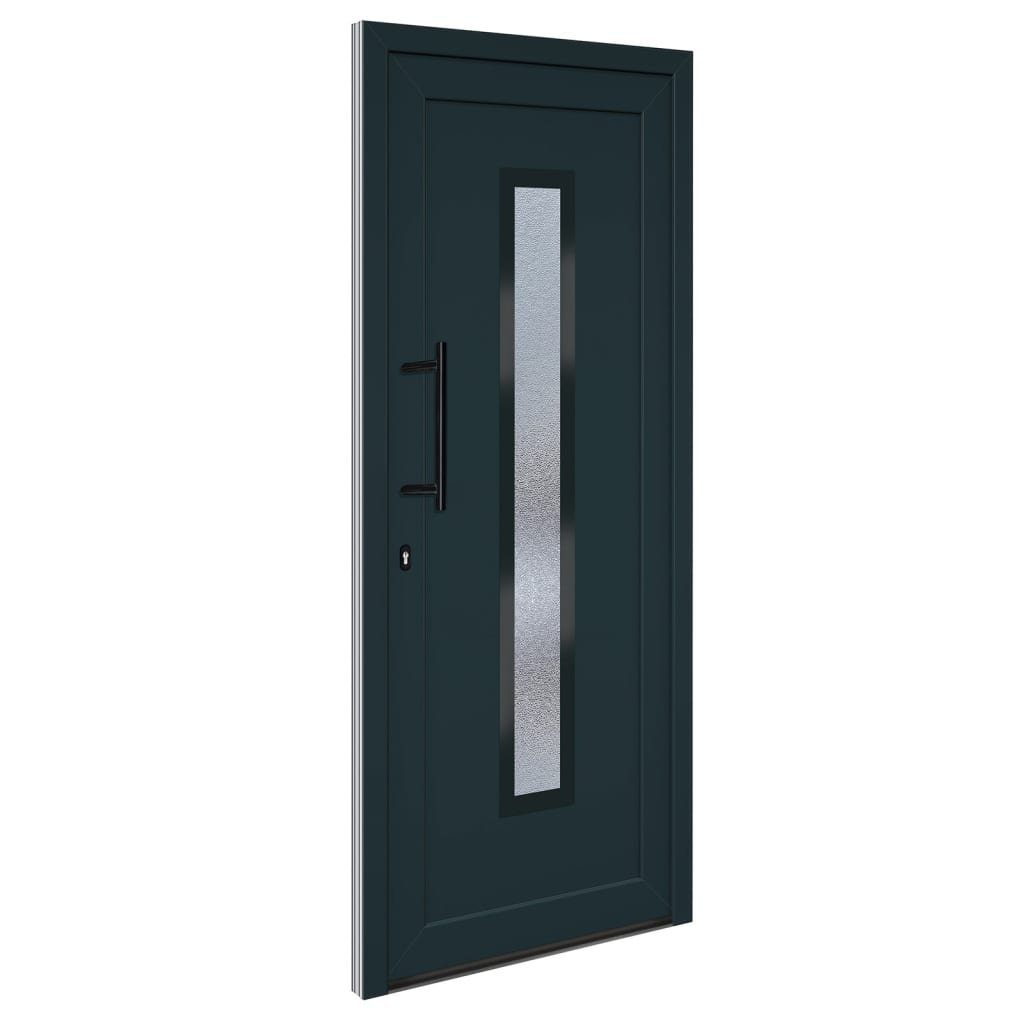 vidaXL Haustür Haustür Anthrazit 88x200 cm PVC (1-St)