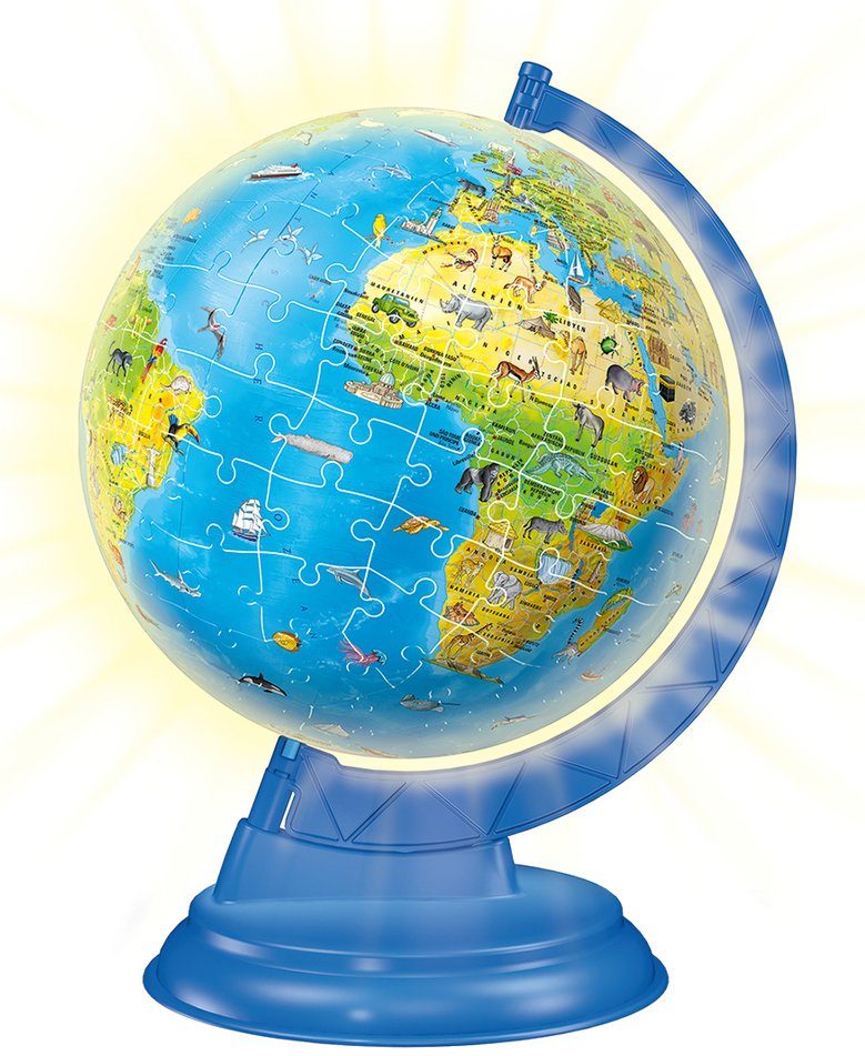 Ravensburger 3D-Puzzle Kinderglobus mit Licht, 180 günstig online kaufen