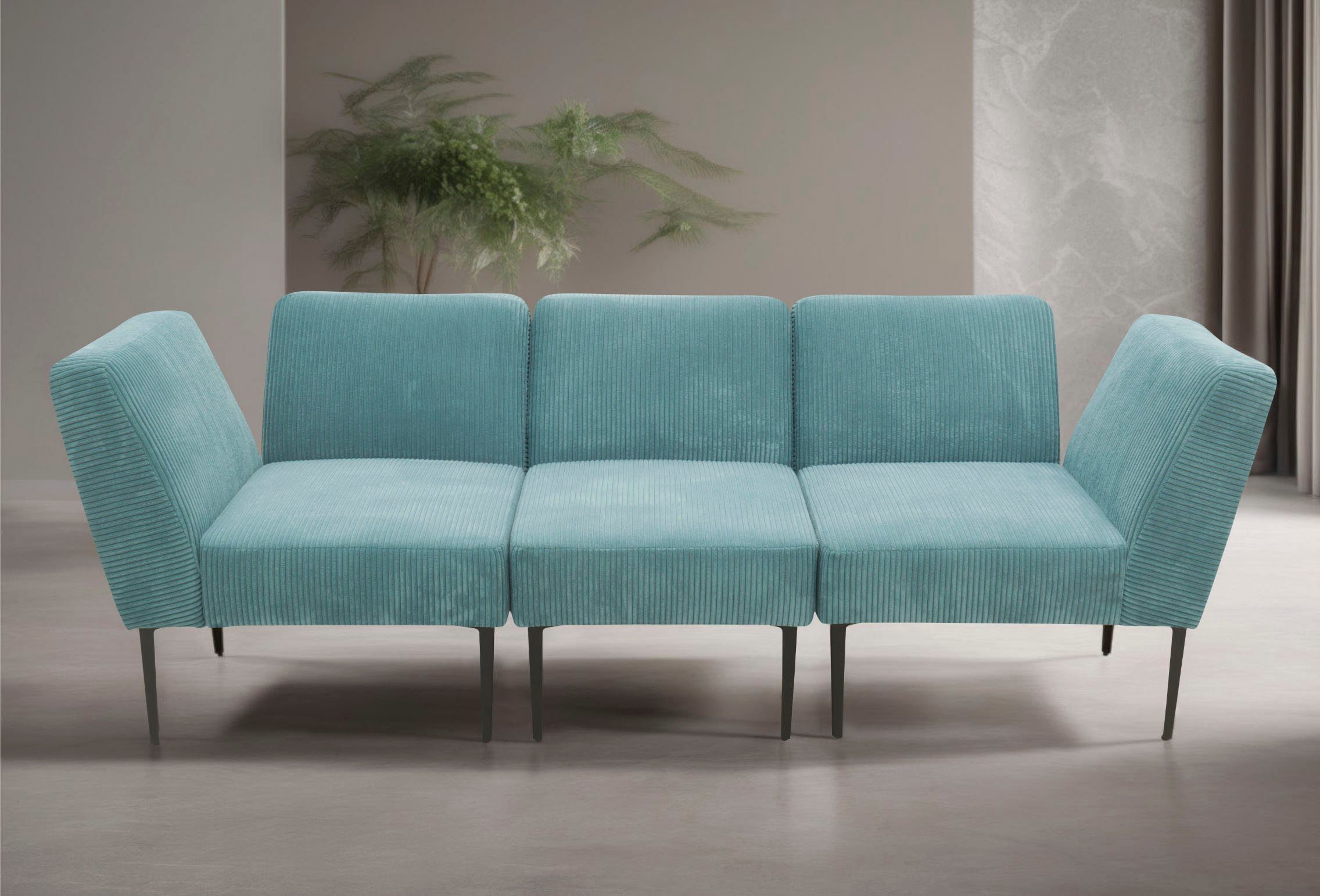 DOMO collection Sofa-Eckelement 700010 Lieferzeit nur 2 Wochen, auch einzeln stellbar, Als Ecke oder Abschluss einsetzbar, passend für gängige Saugroboter