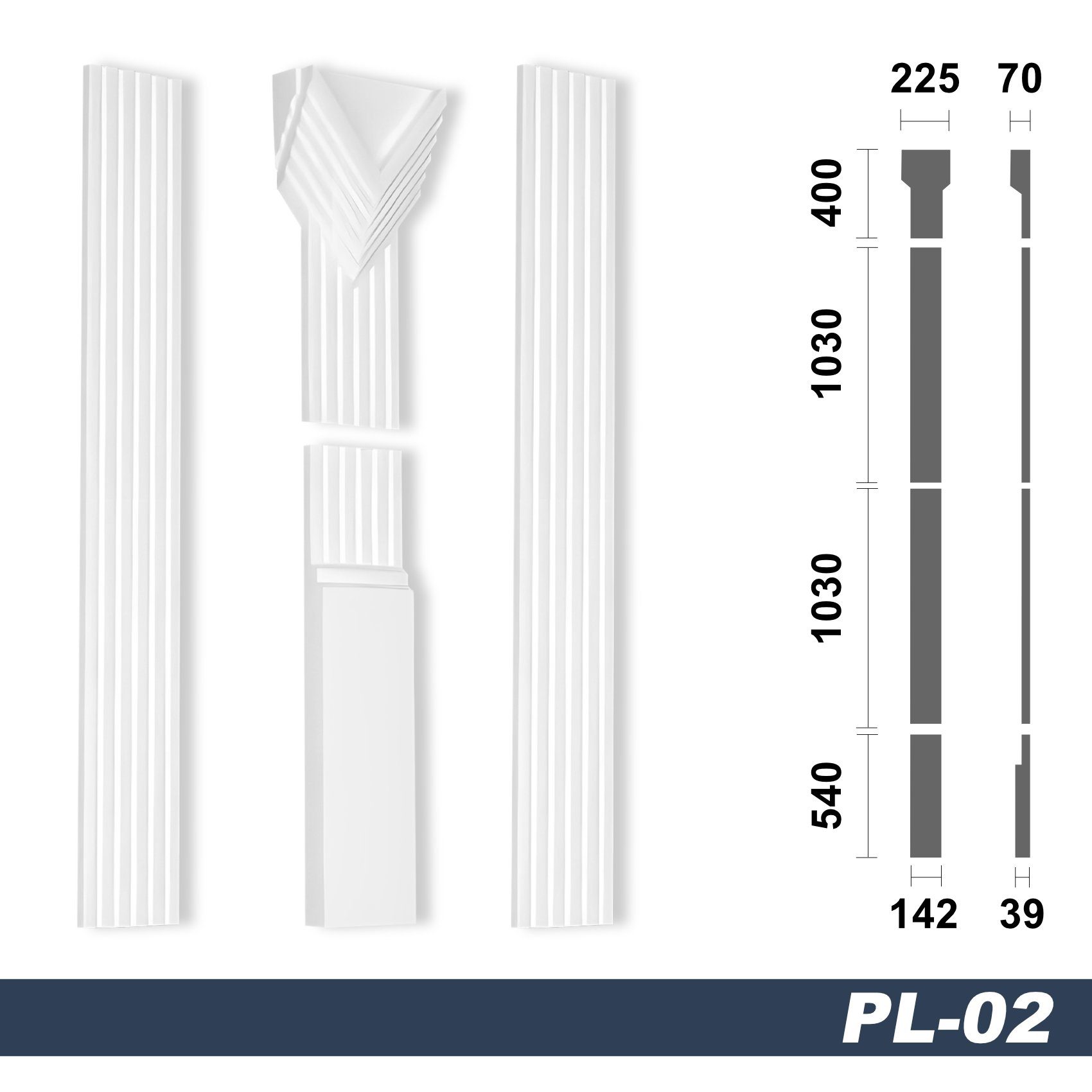 marbet design Wanddekoobjekt PL-02 (Pilaster Styropor günstig online kaufen