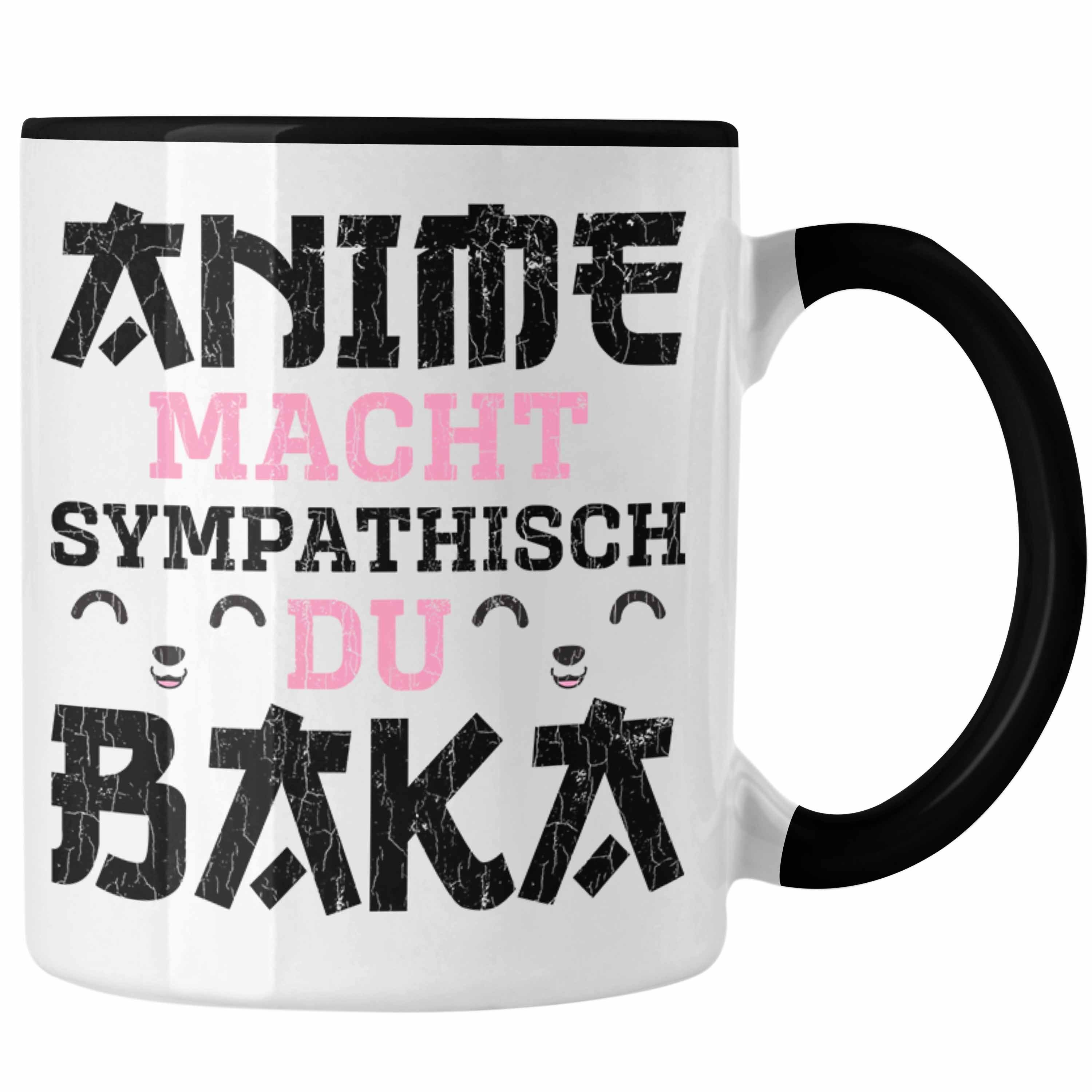 Trendation Tasse Trendation - Anime Tasse Geschenk Spruch Kaffeetasse Geschenke Deko Anme Fan Sympathisch Schwarz