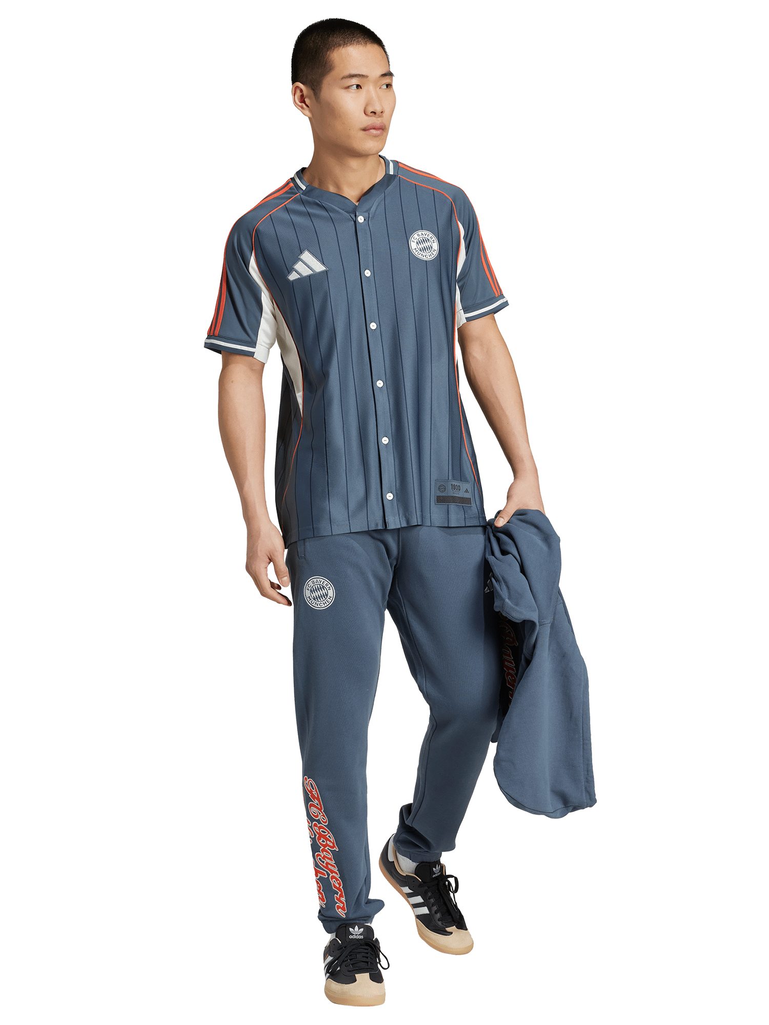 adidas Performance T-Shirt FC Bayern München, Baseballshirt US, Unisex, Navy