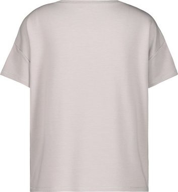 Monari T-Shirt Elastisches Jersey Shirt mit Halbarm und Strassschrift