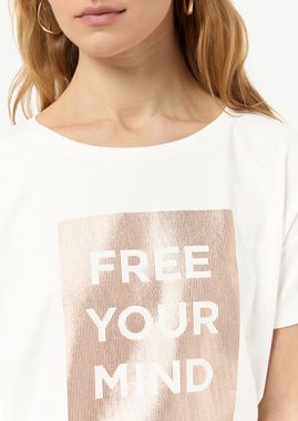 Comma Kurzarmshirt T-Shirt mit Frontprint im Boxy Cut Artwork