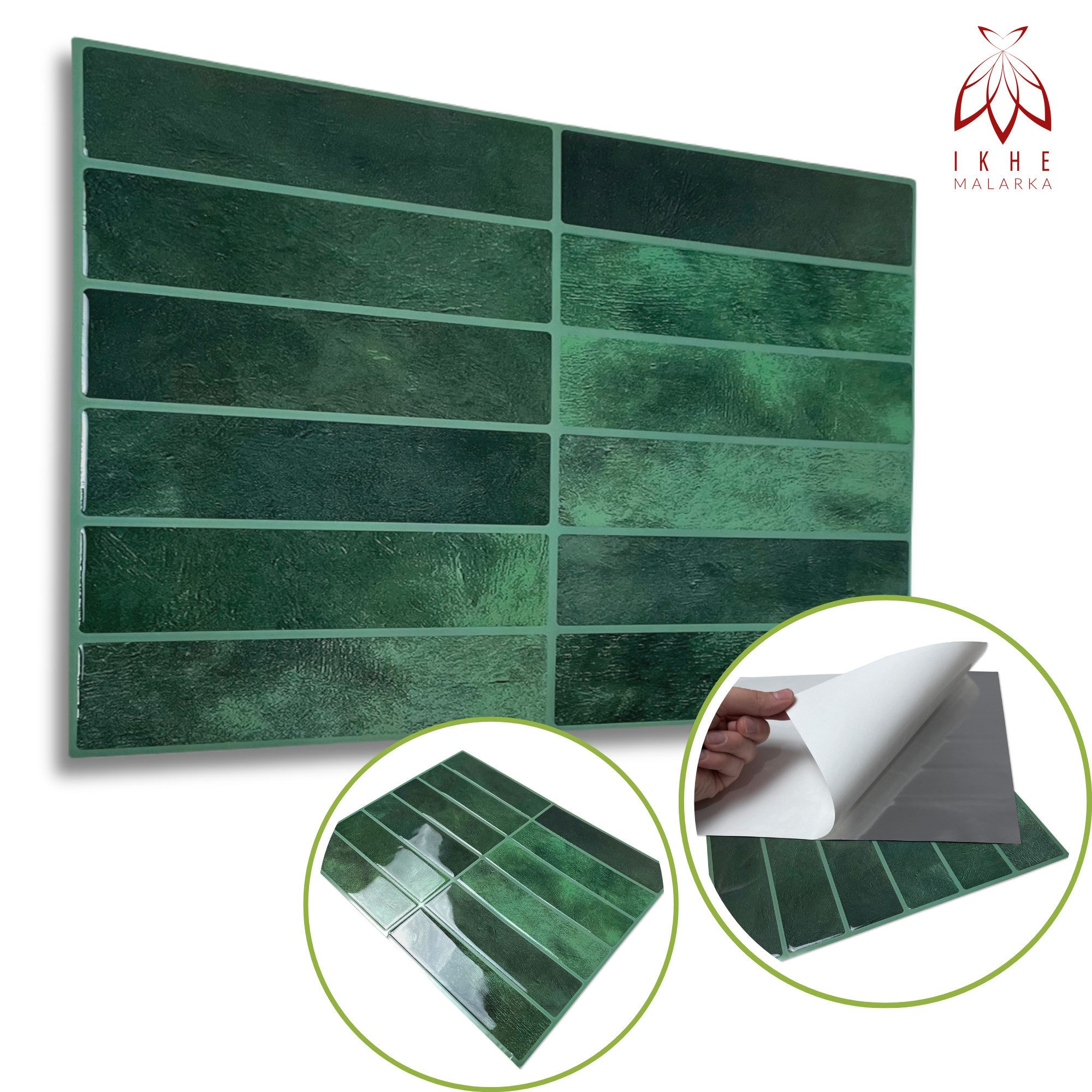 IKHEMalarka 3D Wandpaneel Selbstklebend Tapete Paneele Kunststoff Fliesen B günstig online kaufen