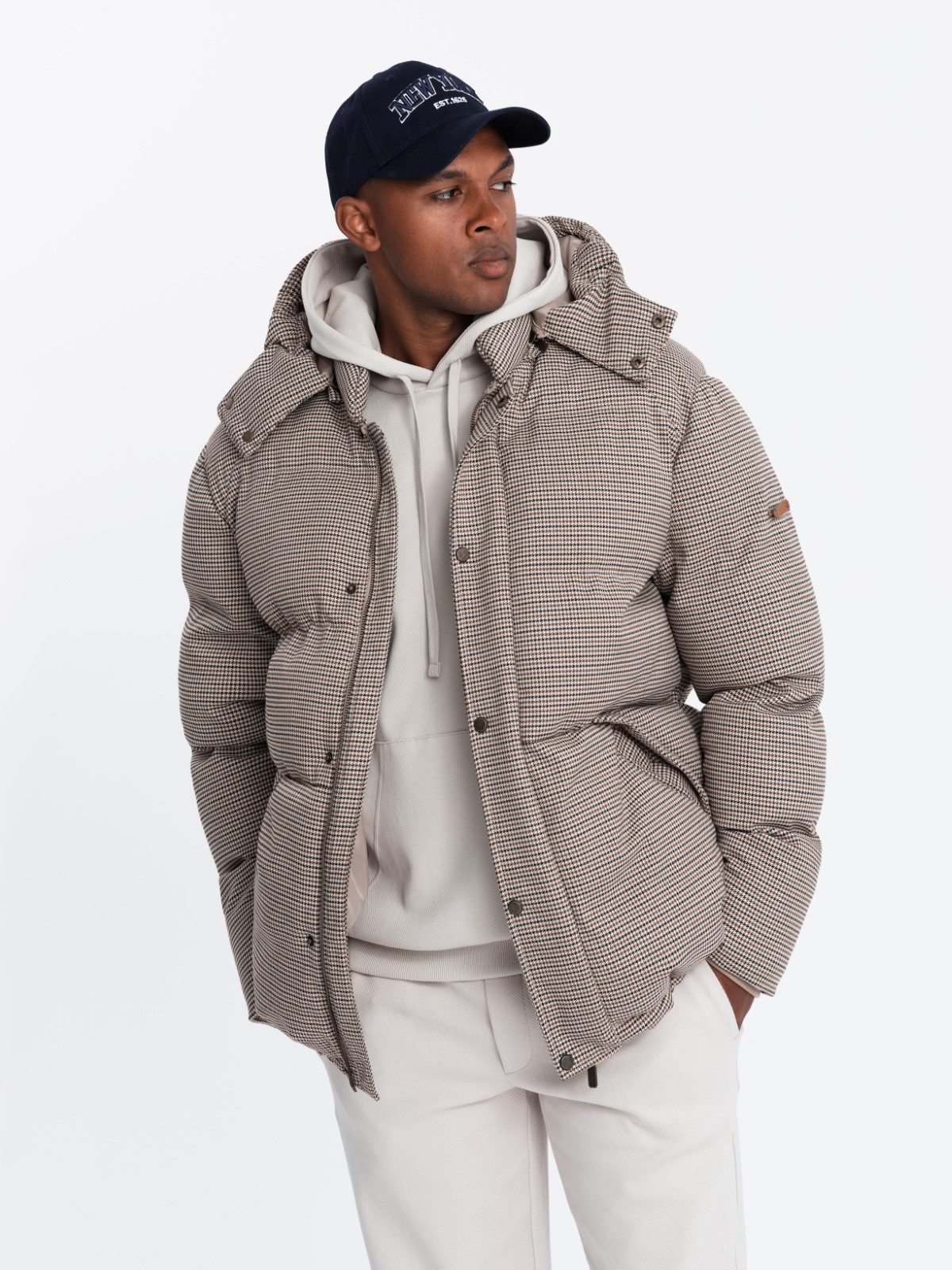 OMBRE Winterjacke Dick wattierte Herren-Peplit- Pufferjacke günstig online kaufen