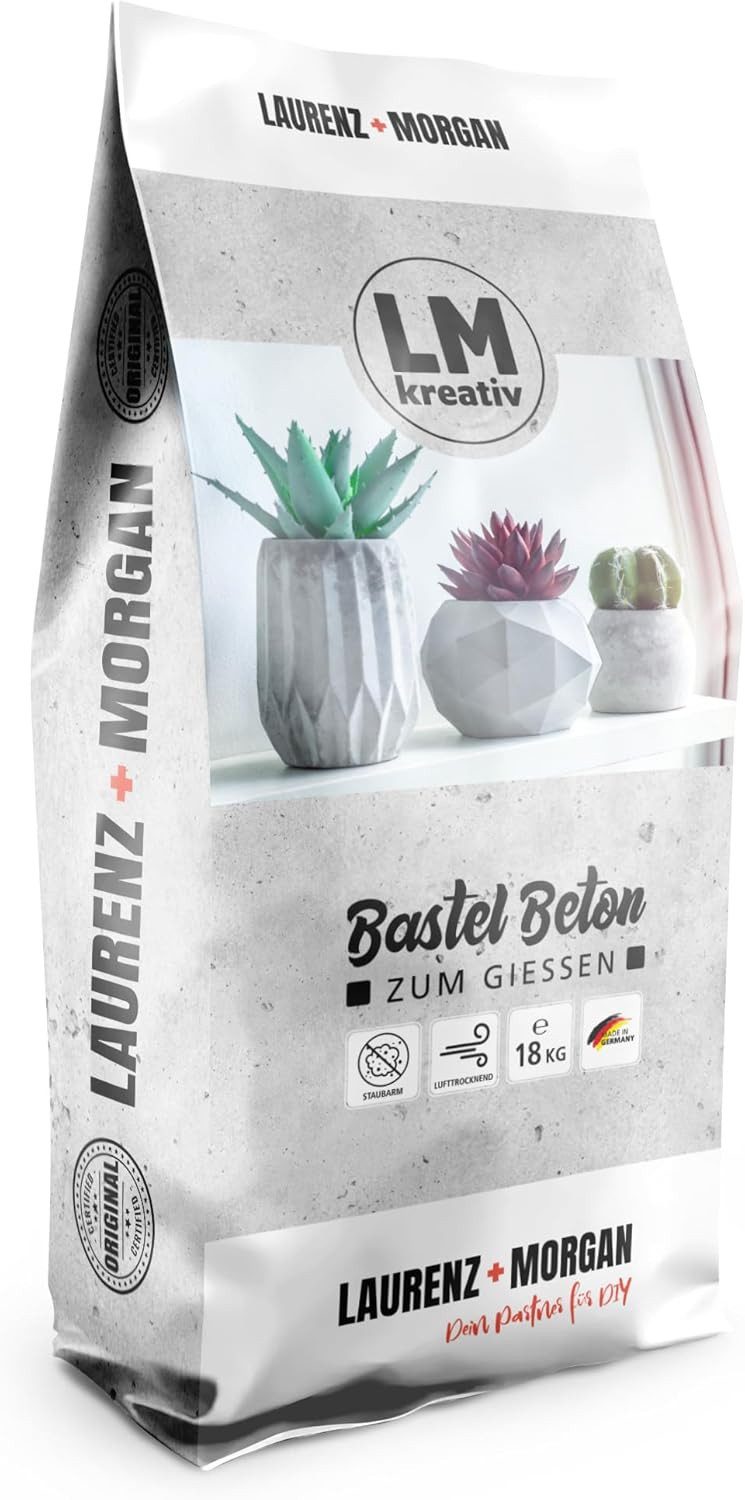 LM-Kreativ Beton Bastelbeton faserverstärkt, feinkörnig, selbsttrocknend
