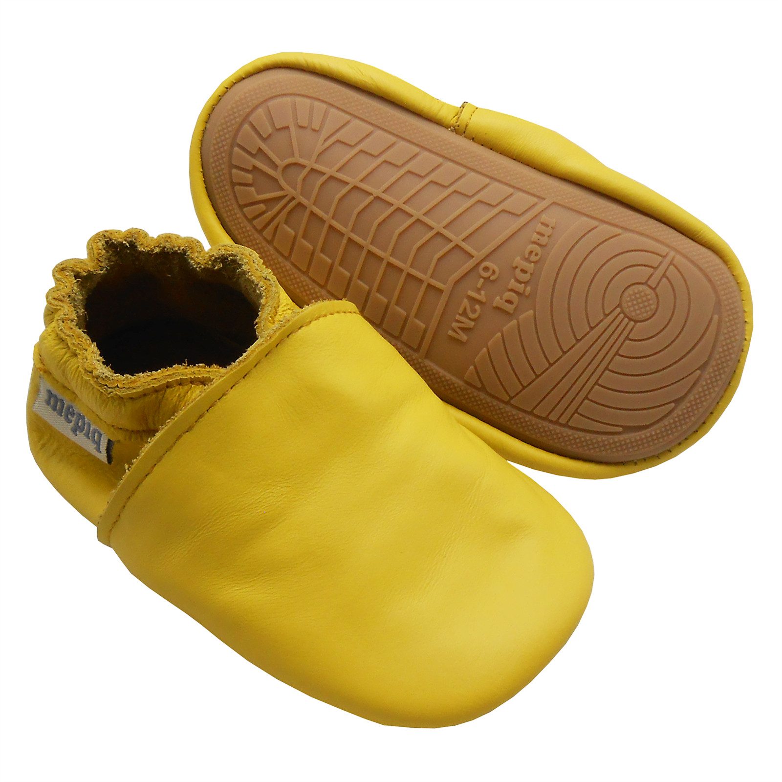 mepiq Mepiq Baby Lauflernschuhe aus 100 % Leder mit rutschfester Sohle Krabbelschuh