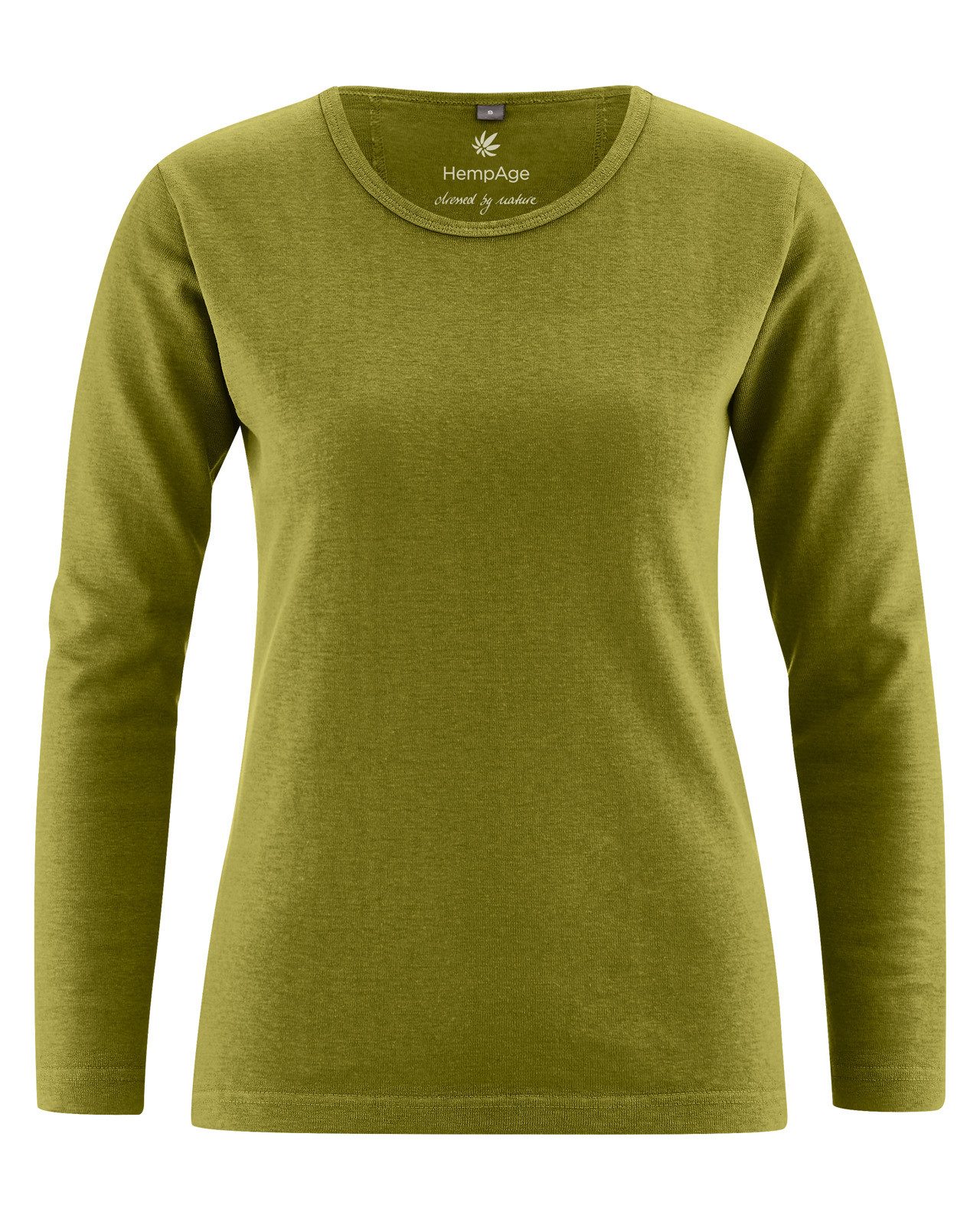 Langarmshirt Basic Langarmshirt Damen Hanf/Biobaumwolle Slim Fit