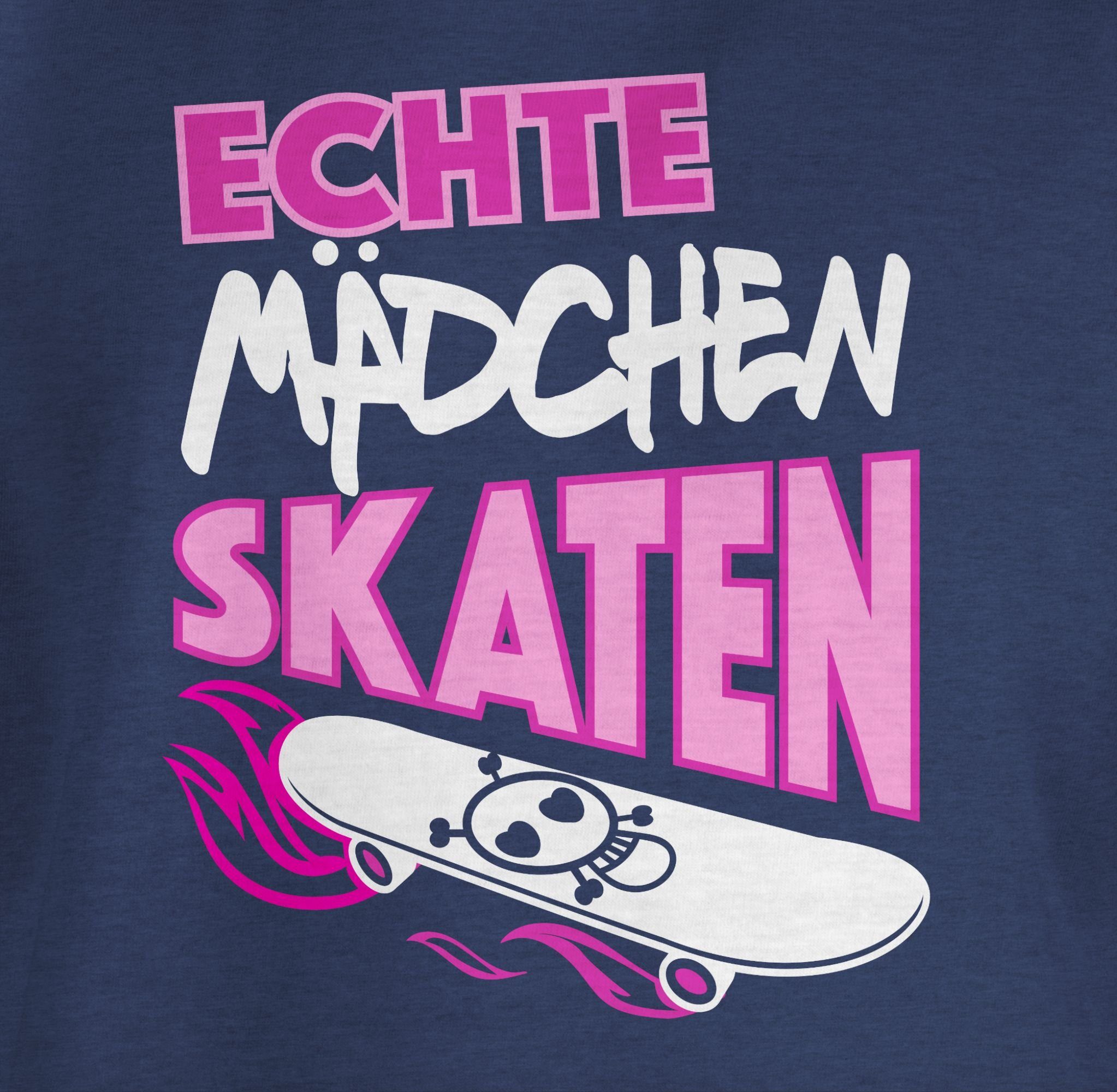 Shirtracer T-Shirt skaten Co Kinderkleidung Echte und Meliert Dunkelblau Mädchen 3