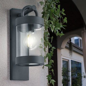 etc-shop Außen-Wandleuchte, Leuchtmittel nicht inklusive, Wandleuchte Aussen Fassadenleuchte Dämmerungssensor Außen Wandlampe