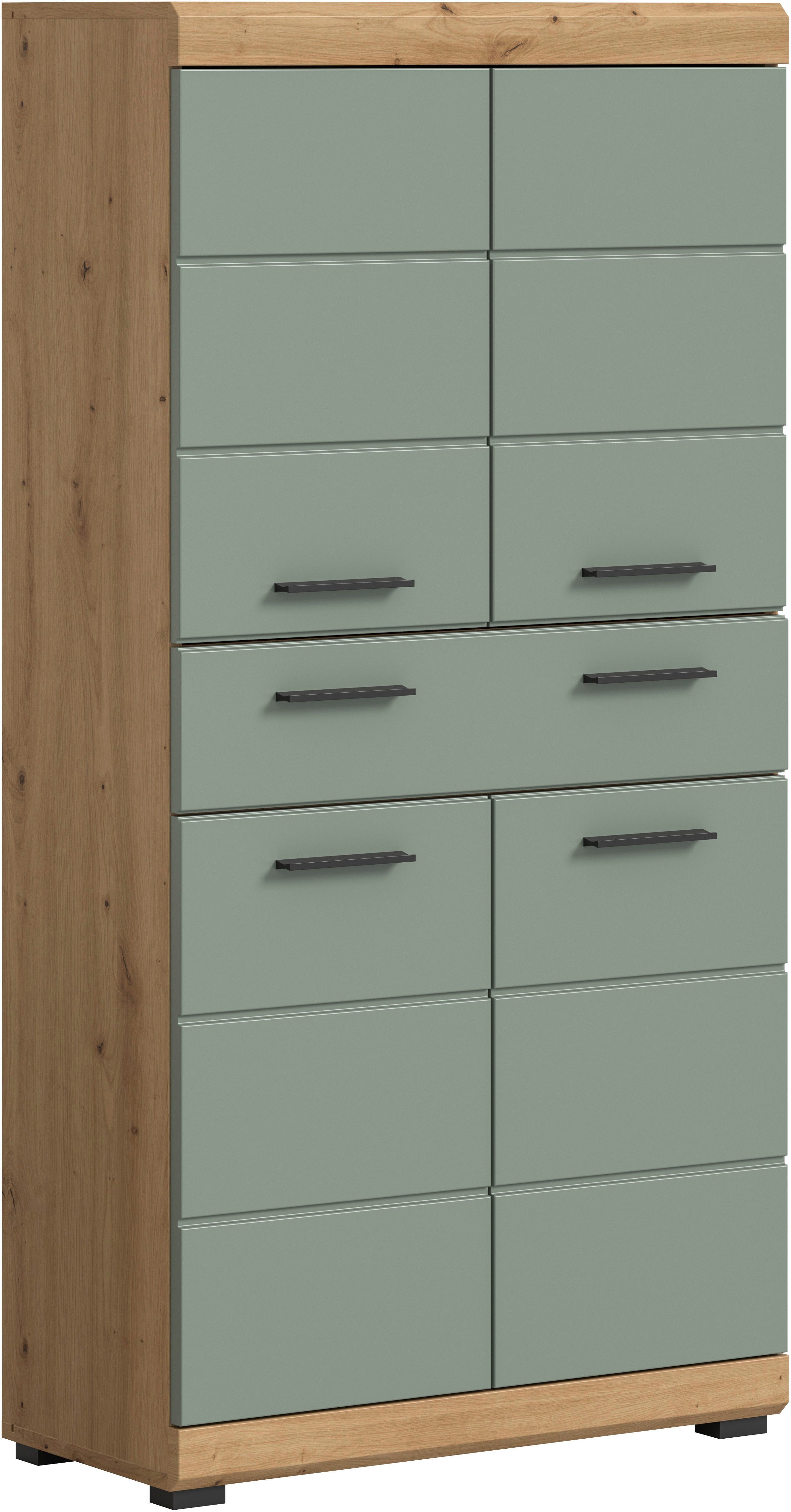 welltime Midischrank SIENA, Breite 74cm, 4 Türen, 1 Schubkasten, 4 Fächer, MDF-Front (TOPSELLER) in verschiedenen Farben erhältlich, Badmöbel, Badschrank, Schrank, Bad