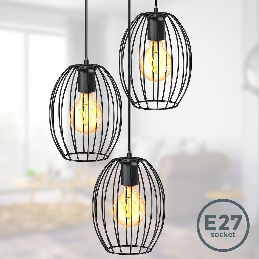 B.K.Licht LED Pendelleuchte 3-flammige E27 296x1390mm günstig online kaufen