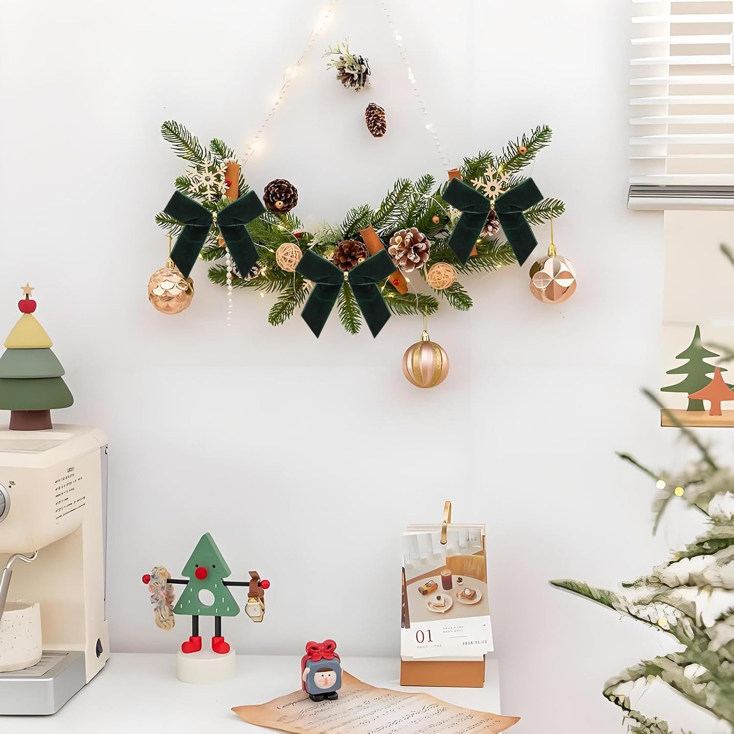 Bomiclss Weihnachtsbaumschleife 12/24er Weihnachtsbaum Schleifen Samtschleifen (24-tlg) – Bild 3 von 4