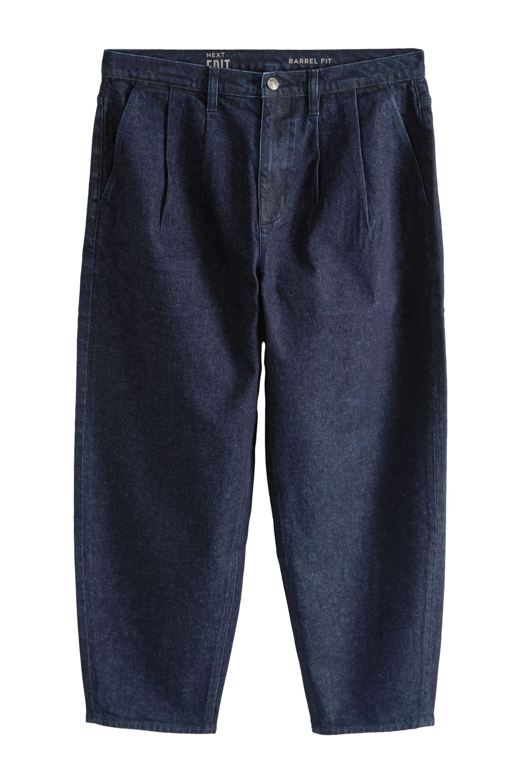 Weite Jeans EDIT Bundfalten-Jeans im Barrel Fit