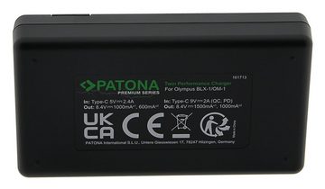 Patona Olympus OM-1 PD Schnell-Ladegerät USB-C Kamera-Ladegerät (inklusive Nylon USB-C Kabel)