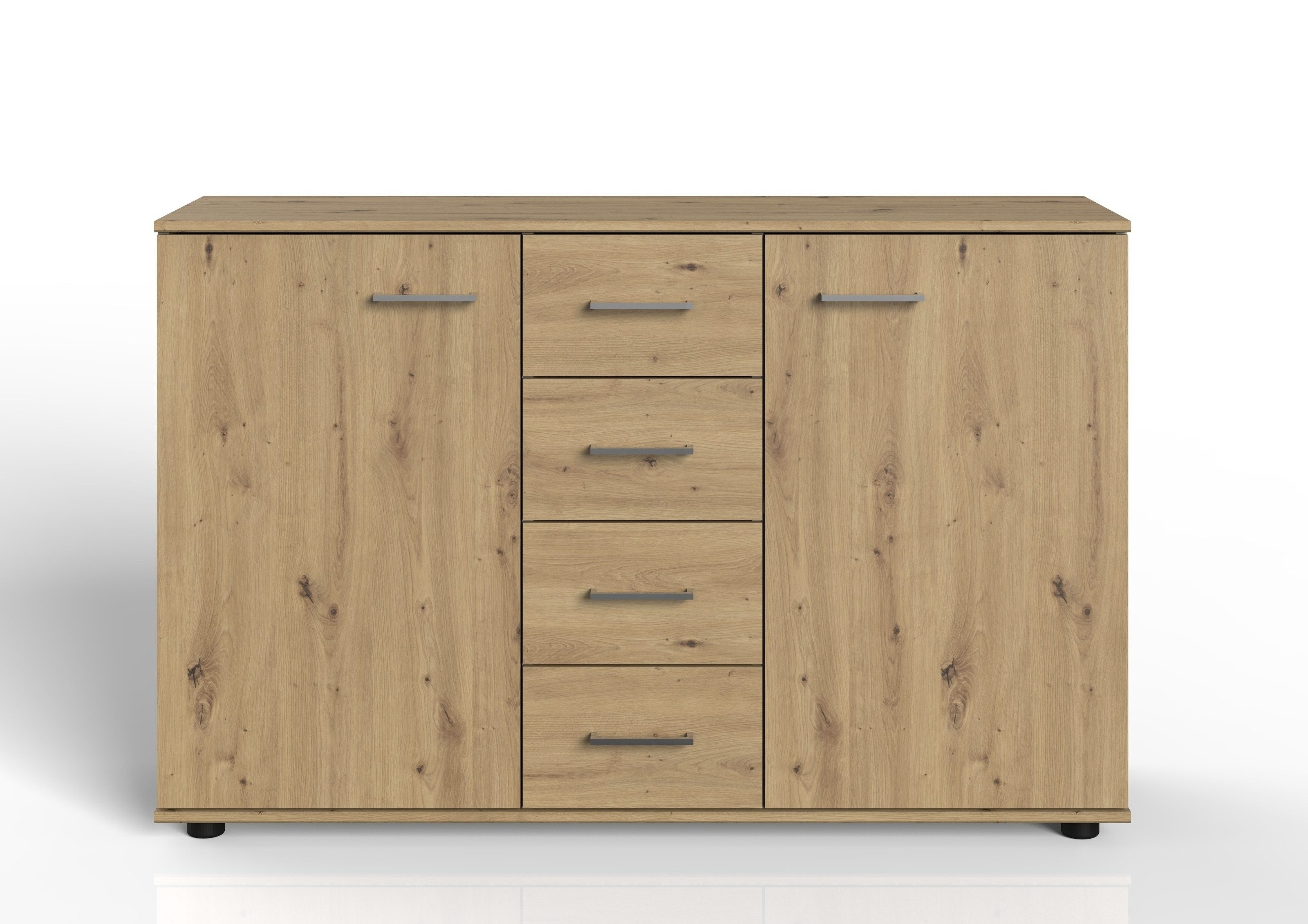Kombikommode in ARTISAN EICHE NACHBILDUNG - 130x83x41cm (BxHxT)