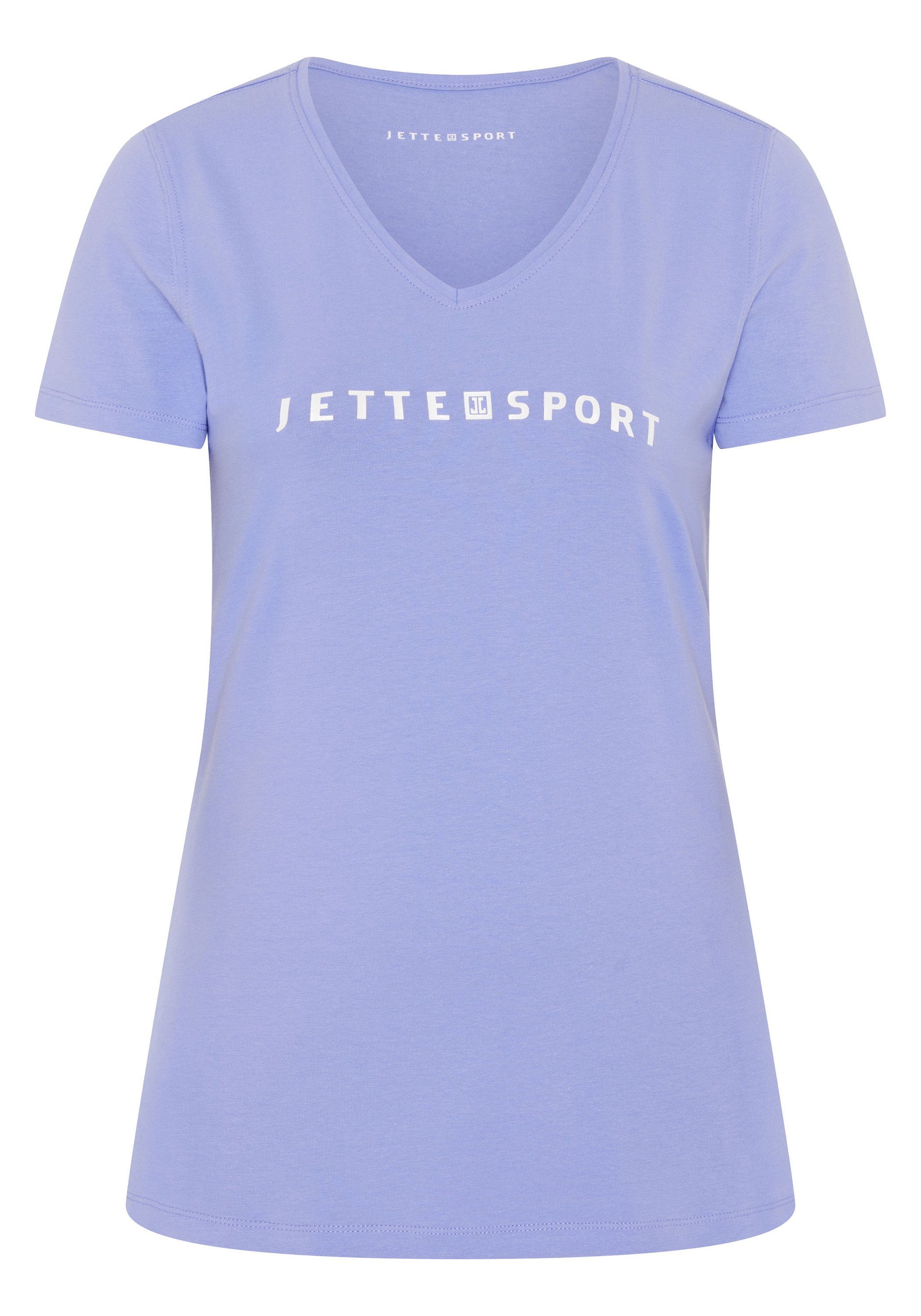JETTE SPORT Print-Shirt mit Logo-Pigment-Print 17-3930 Jacaranda