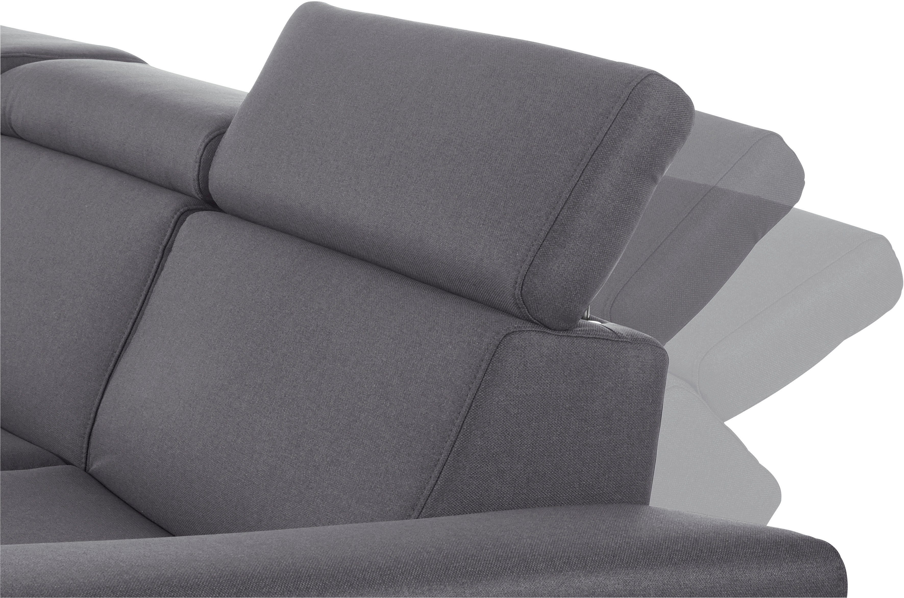 Style in of Luxus-Microfaser Ecksofa Trapino Luxus, wahlweise mit Lederoptik Places Rückenverstellung,