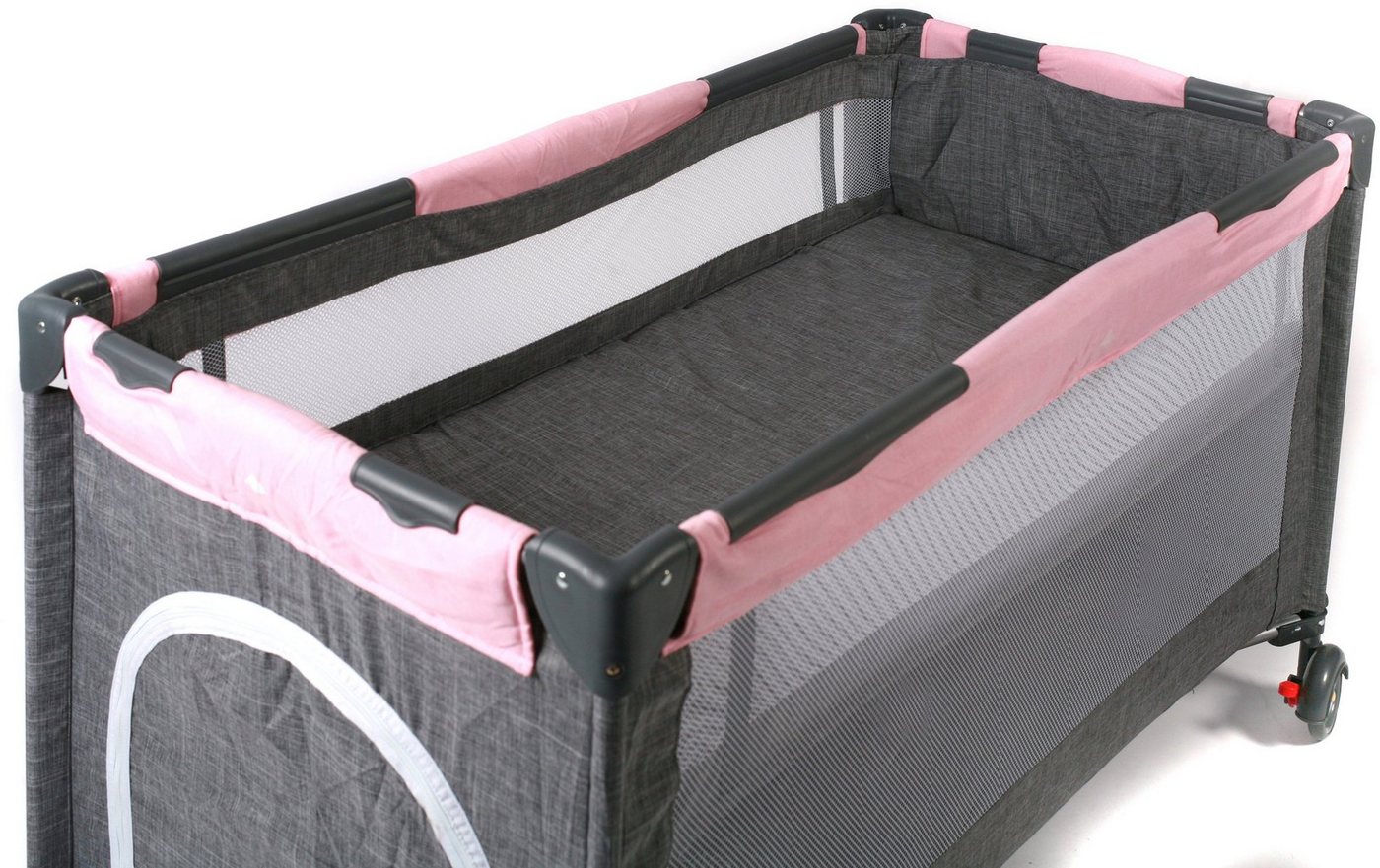 CHIC4BABY Baby-Reisebett »Luxus, Melange Rosa«, inkl. Transporttasche-kaufen