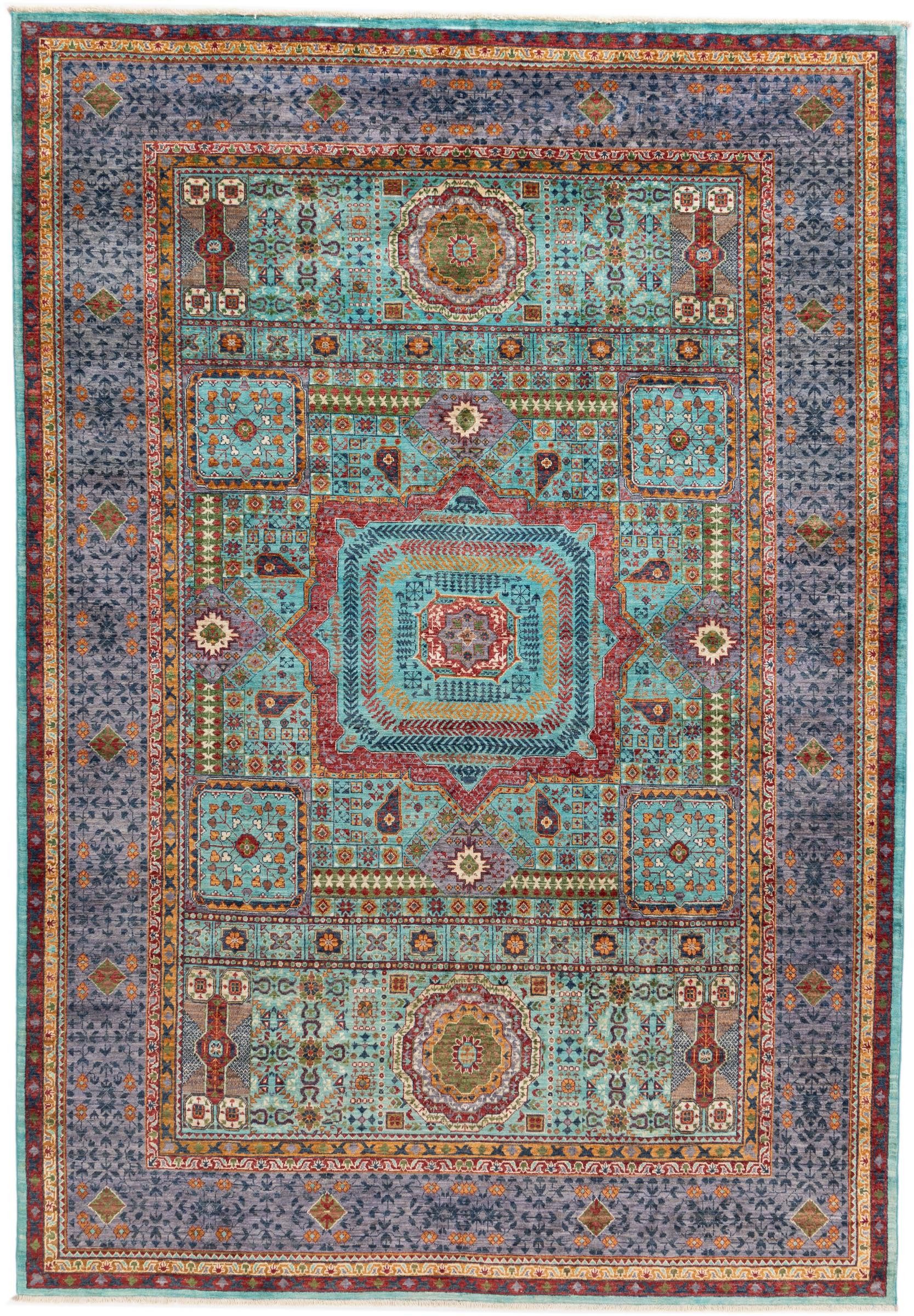 Nain Trading Orientteppich Mamluk 213x307 Handgeknüpfter Orientteppich, rechteckig, Höhe: 10 mm