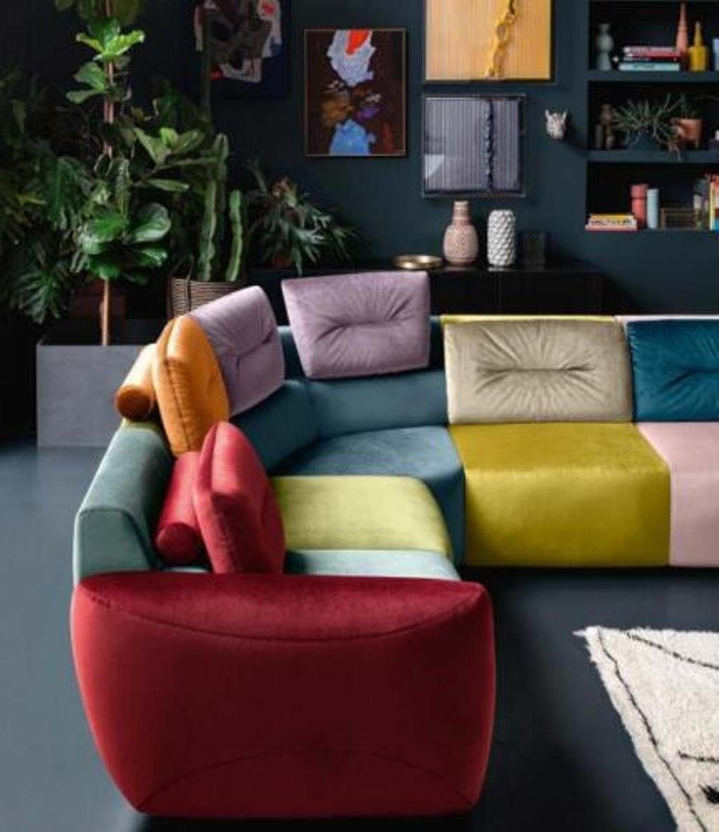 JVmoebel Ecksofa, Ecksofa Textil Ecksofa Sofa Eck Wohnlandschaft Couch Design