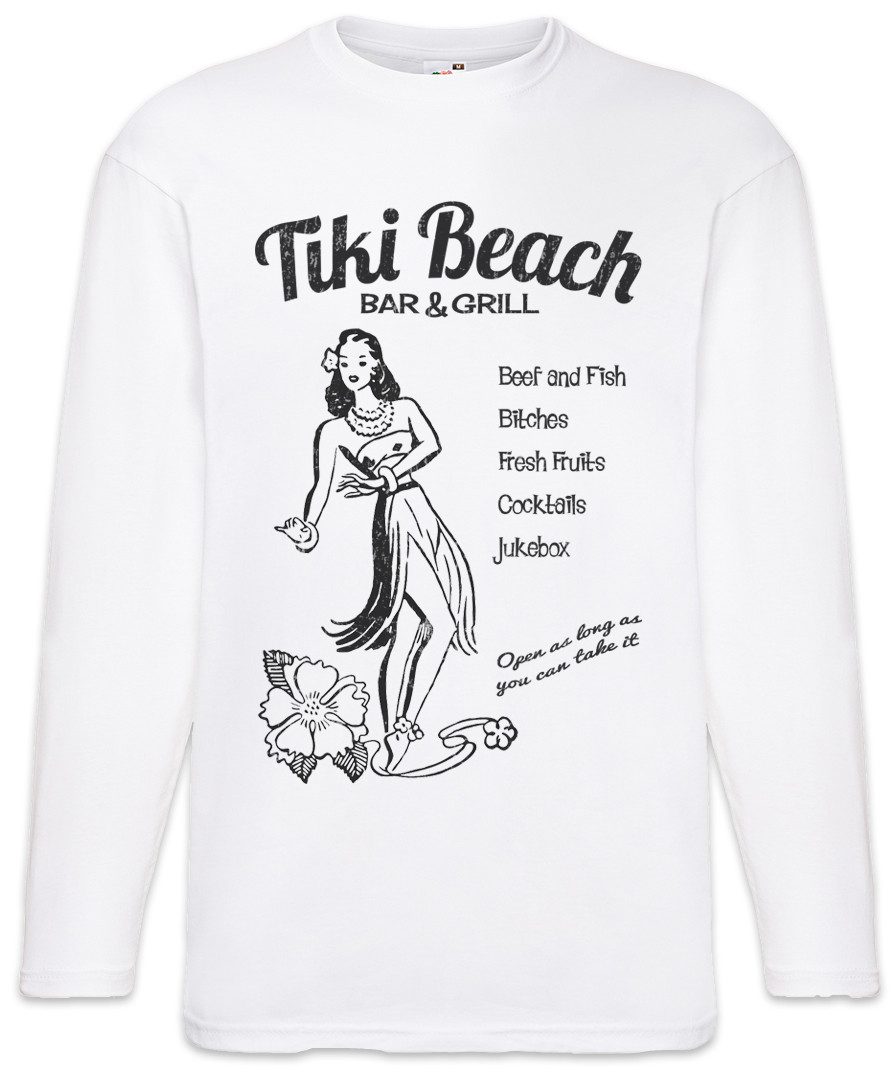 Langarmshirt Tiki Beach Bar & Grill Langarm T-Shirt Hula Girl Aloha Island Hawaii