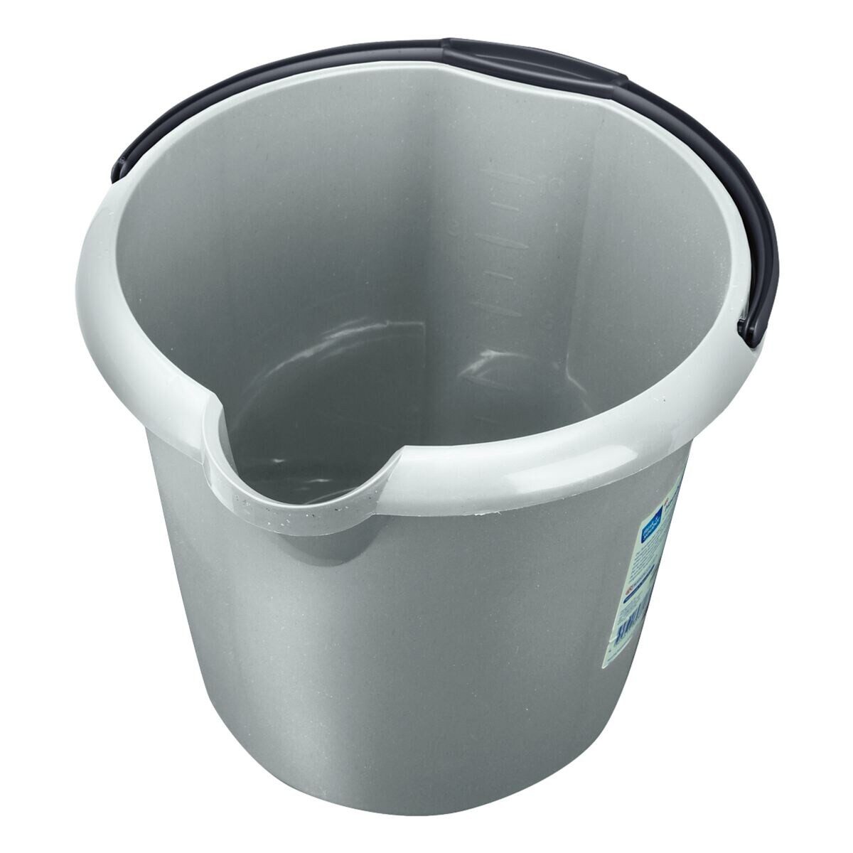flink & sauber Putzeimer, mit Skala und Ausgusslippe