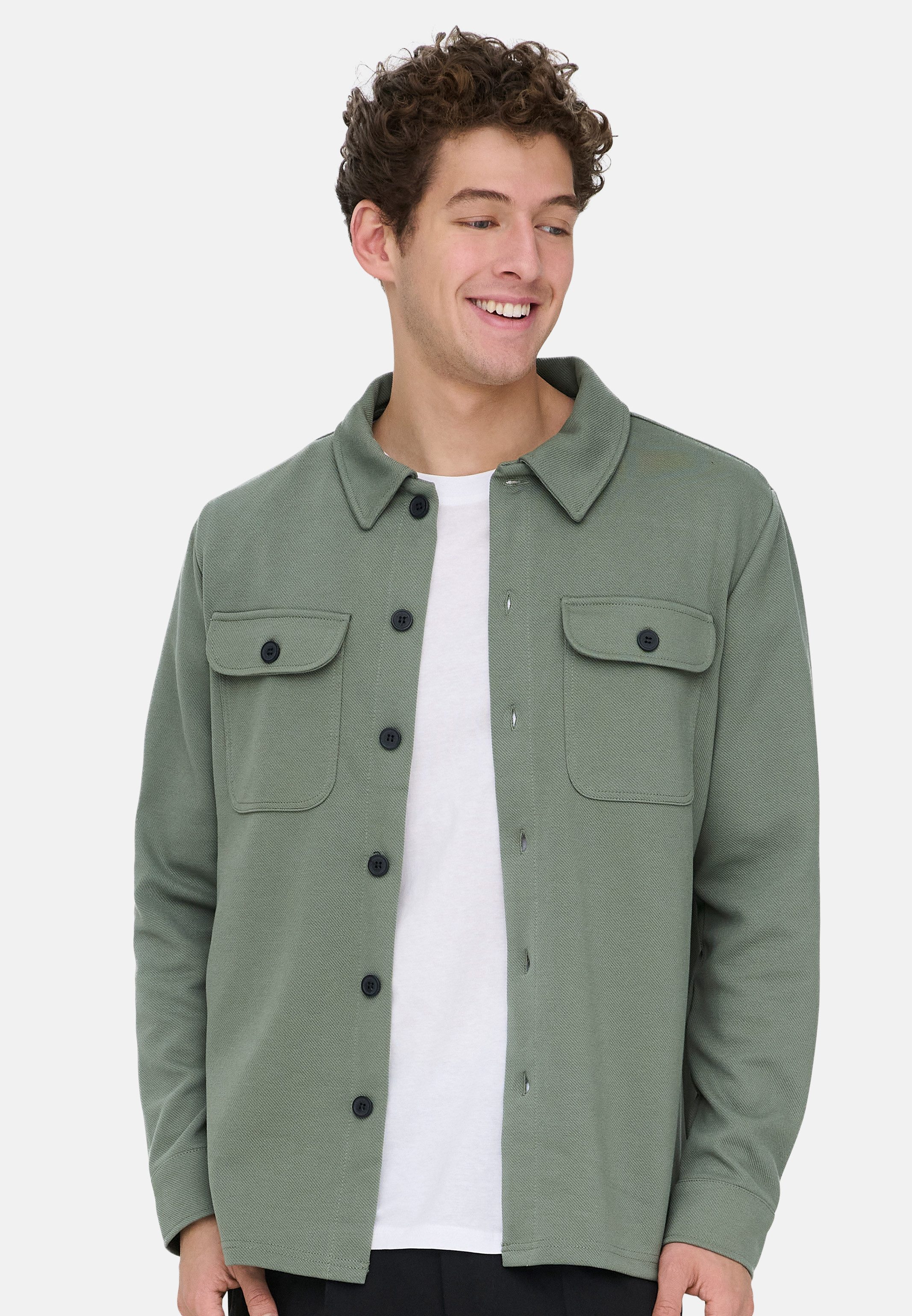 ONLY & SONS Hemdjacke 2er Pack Newkodyl (Spar-Set, 2-St) Hemdjacke / Overshirt - Blickdicht - Vielseitig kombinierbares Basic