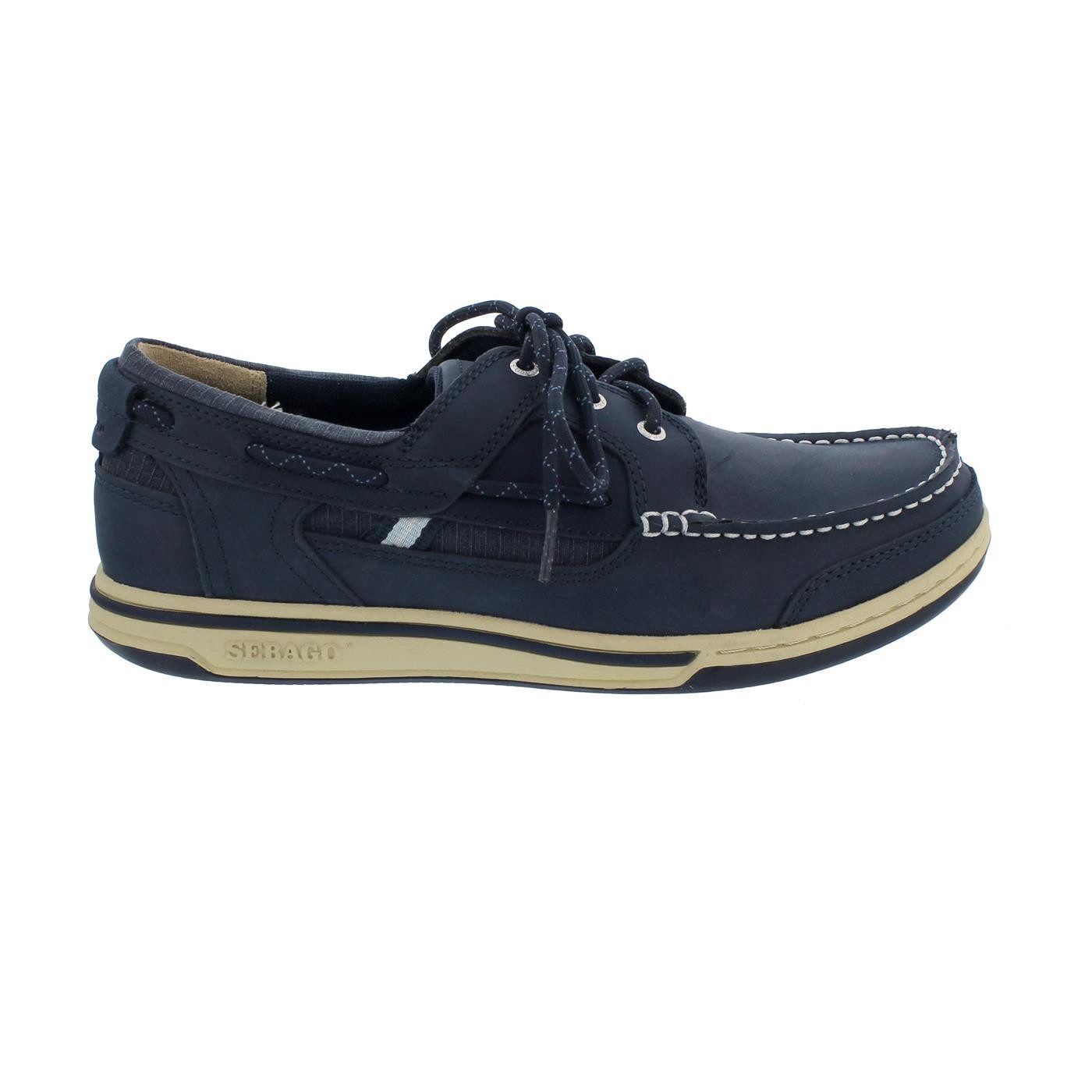 Sebago Sebago Triton Three-Eye Bootsschuh, Full-Grain Leather, Blue Nite 7000 Bootsschuh