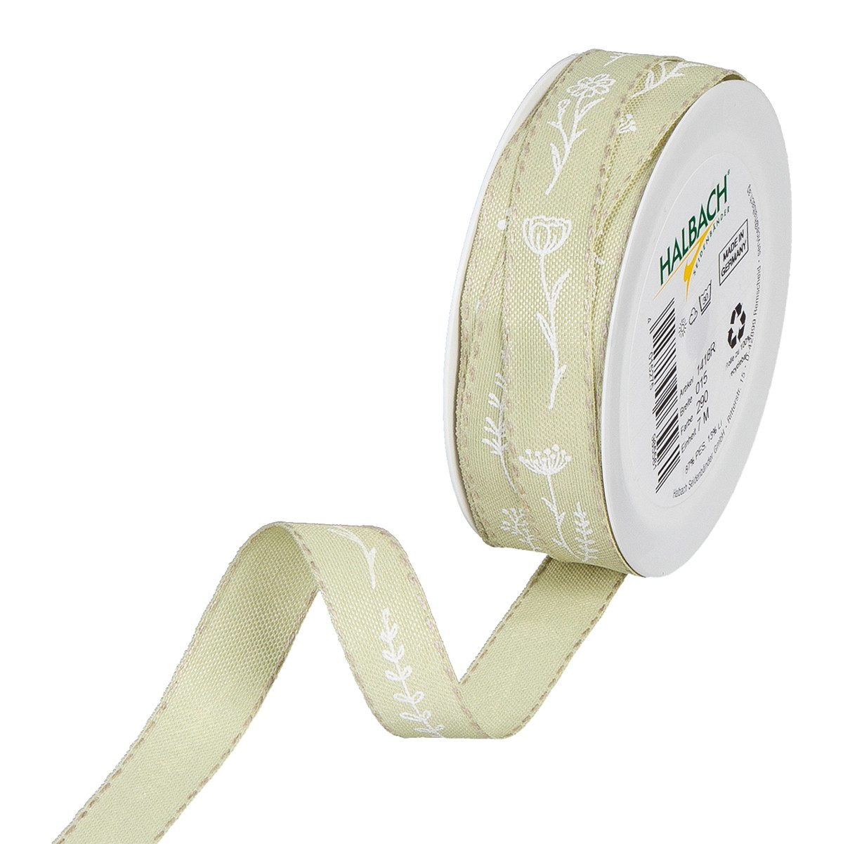 HALBACH Bastelband Blumen, 7 m